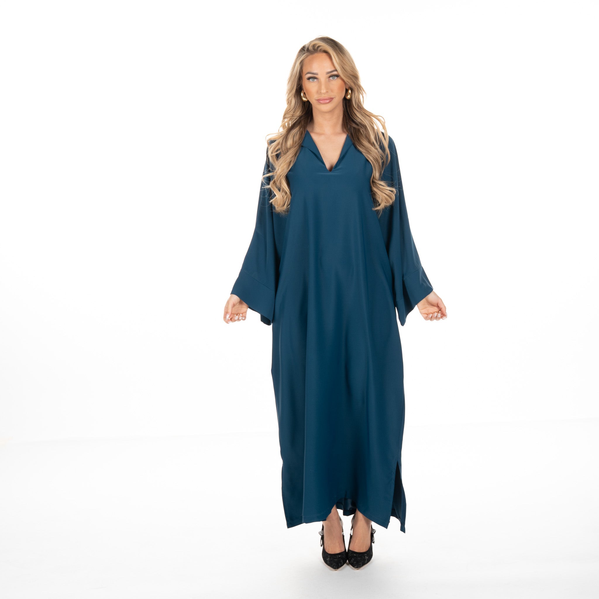 Abaya Sina Blue Petrol