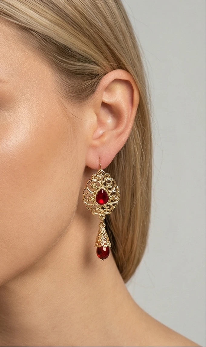 Bordeaux Nabi Earrings