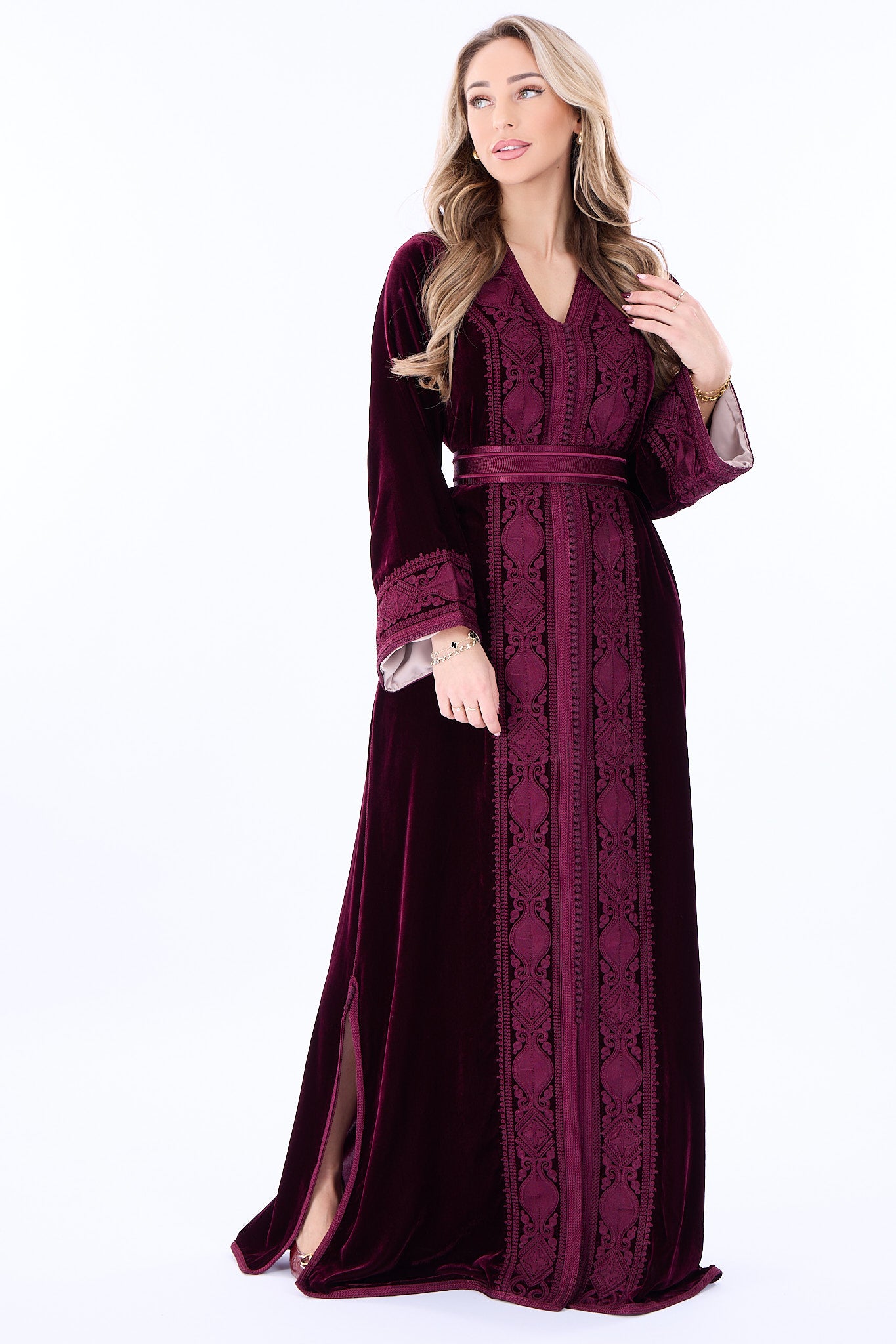 Caftan Ines Bordeaux