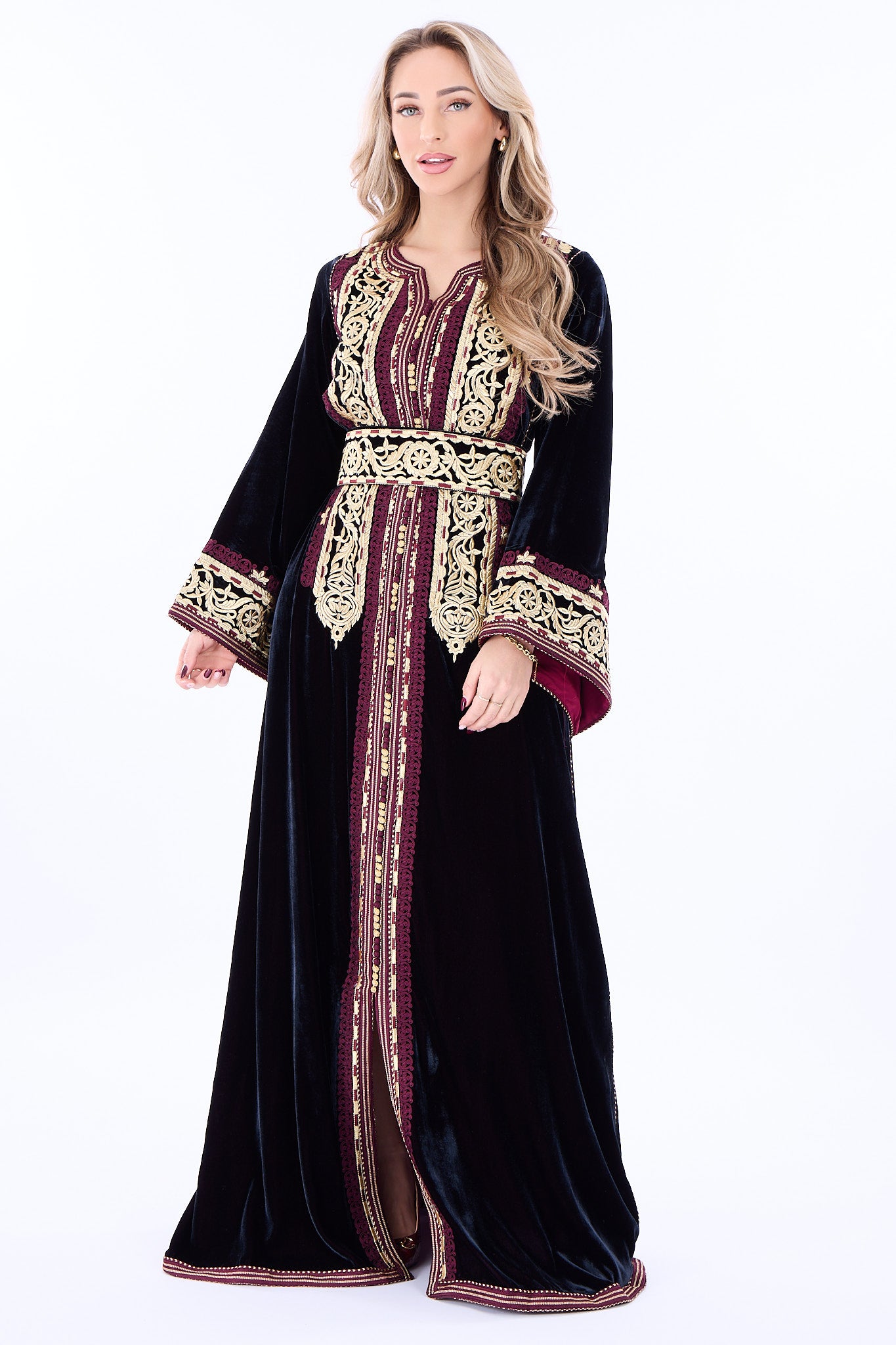 Caftan Fidya Pomegrante
