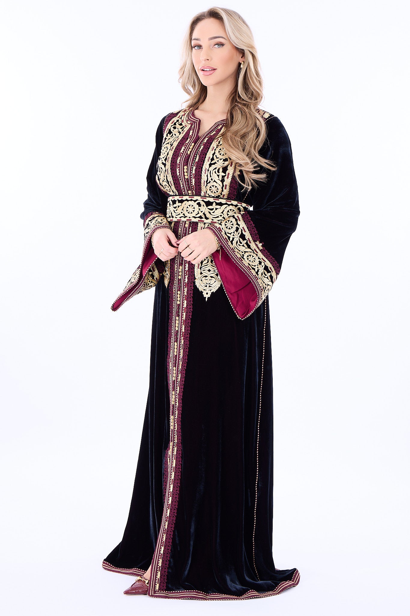 Caftan Fidya Pomegrante