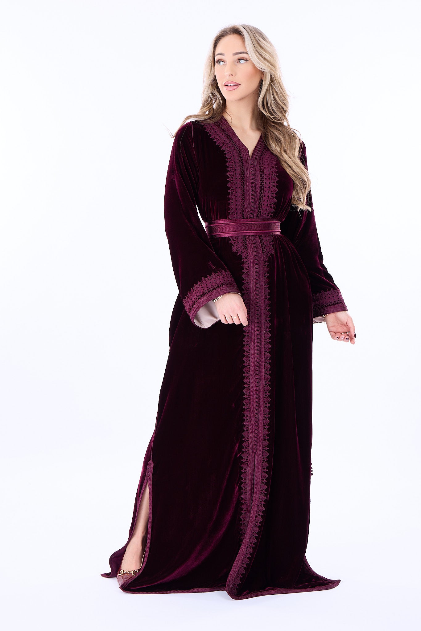 Caftan Ines Bordeaux