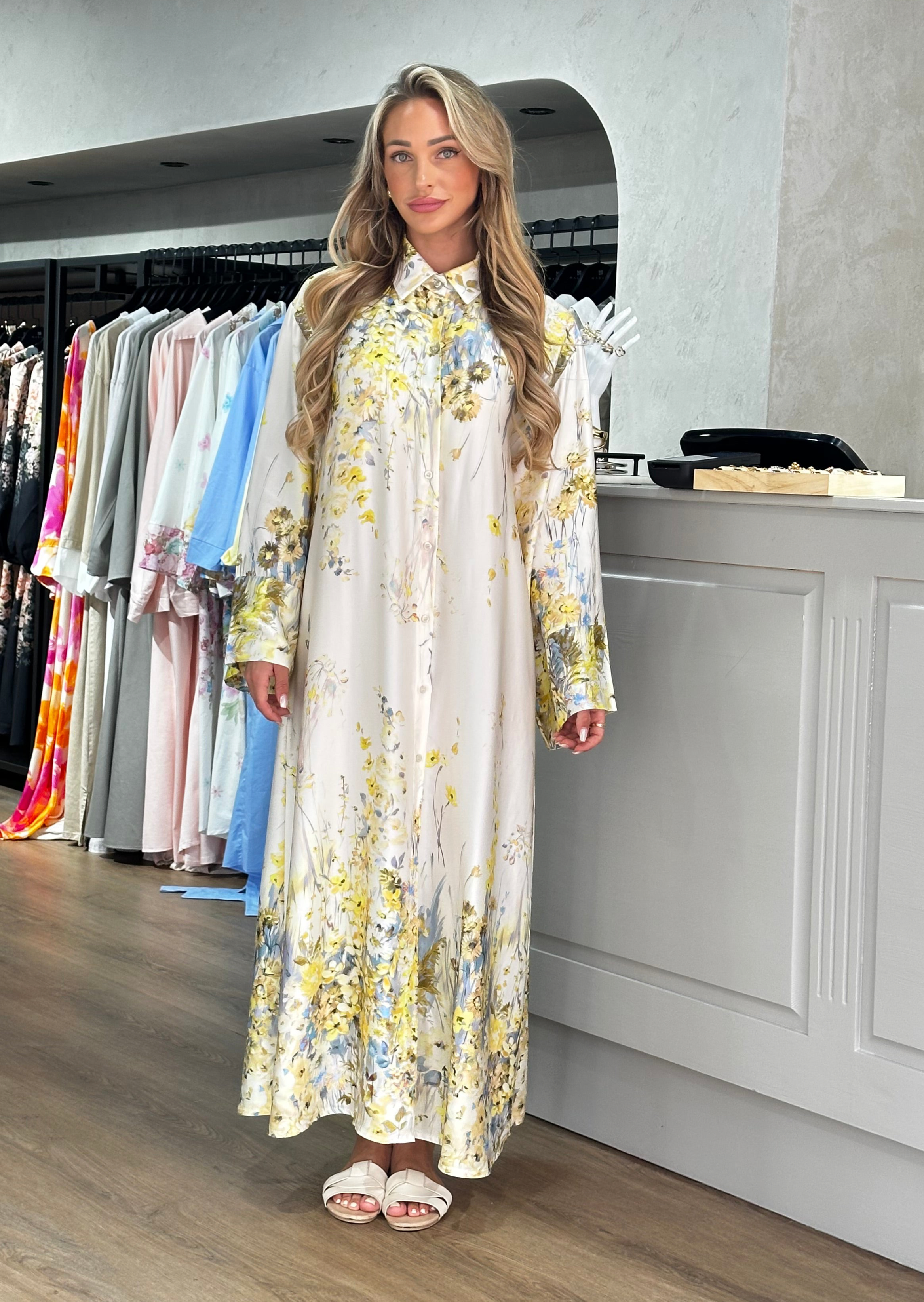 Dress Sim White/Yellow