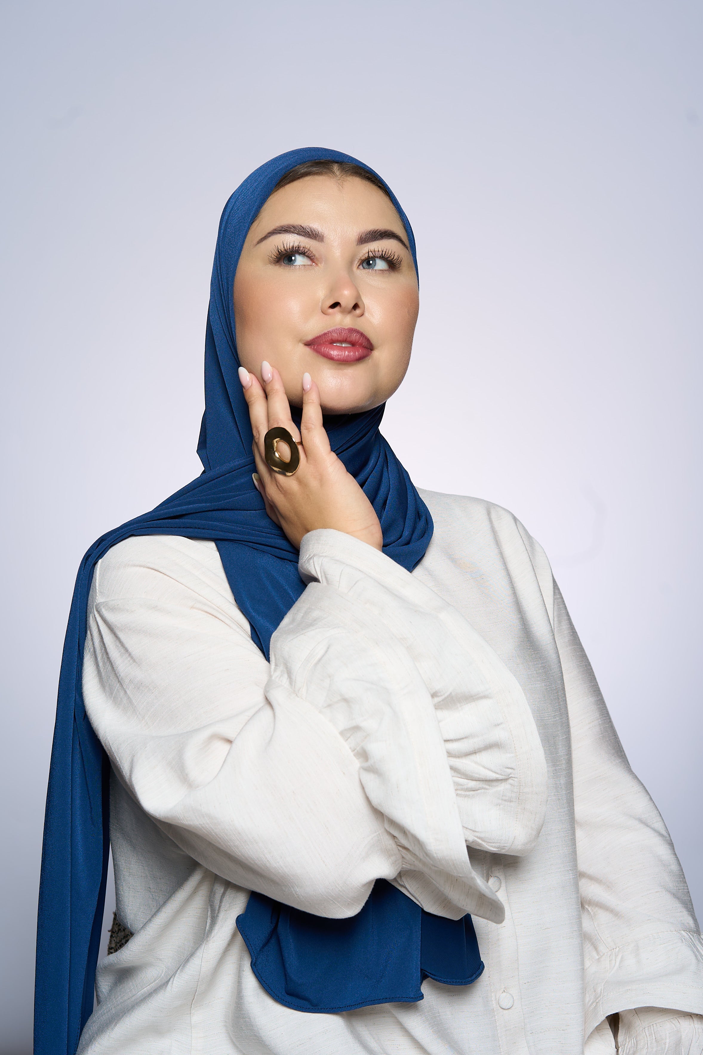 Premium Jersey Hijab Fin - RoyalBlue