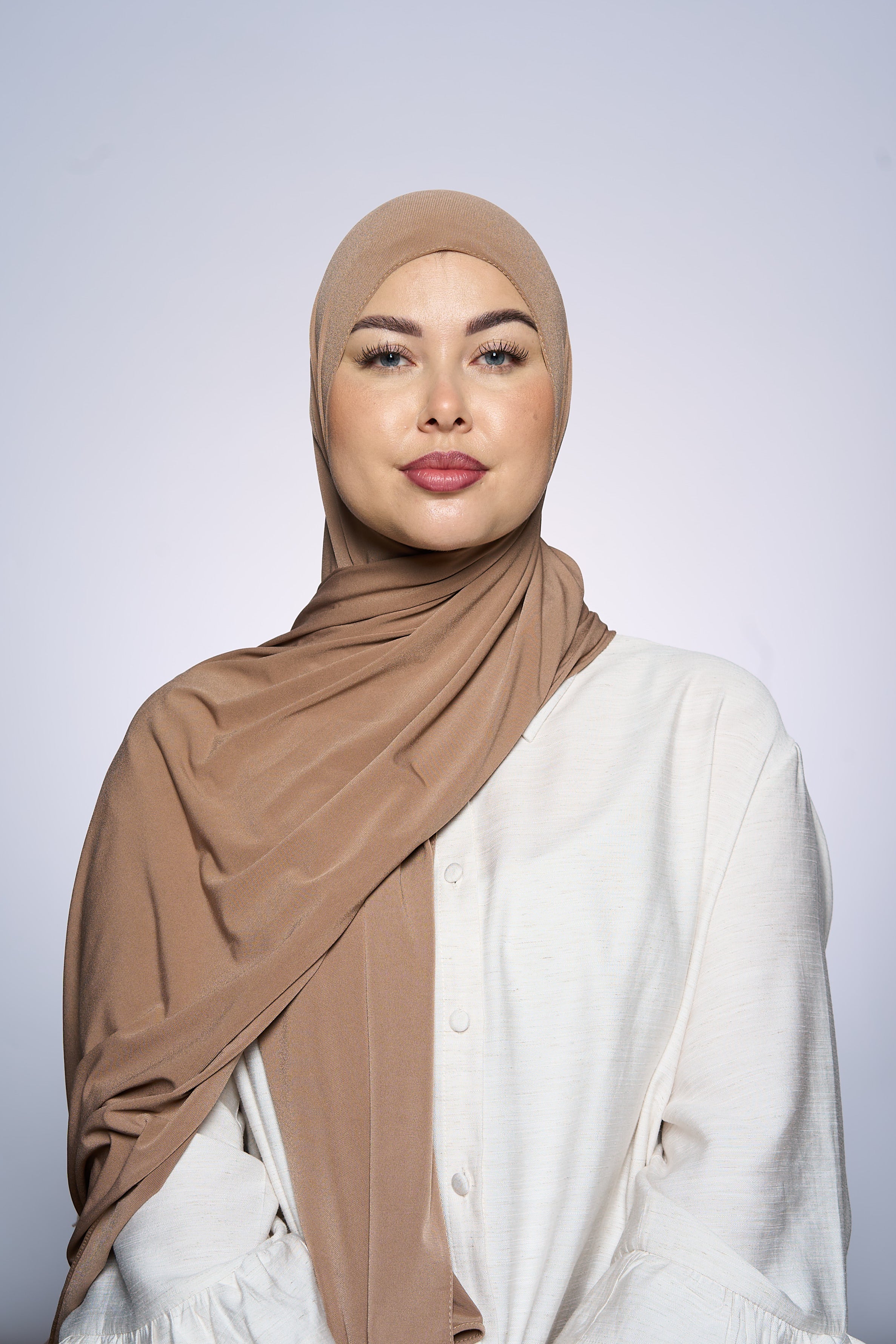 Premium Jersey Hijab Fin - Cacao