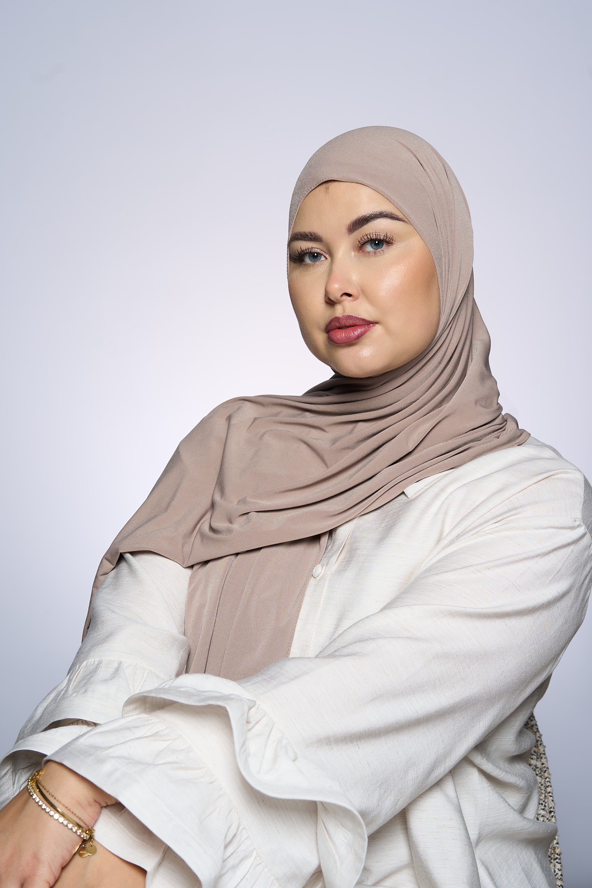 Premium Jersey Hijab Fin - Light Grape