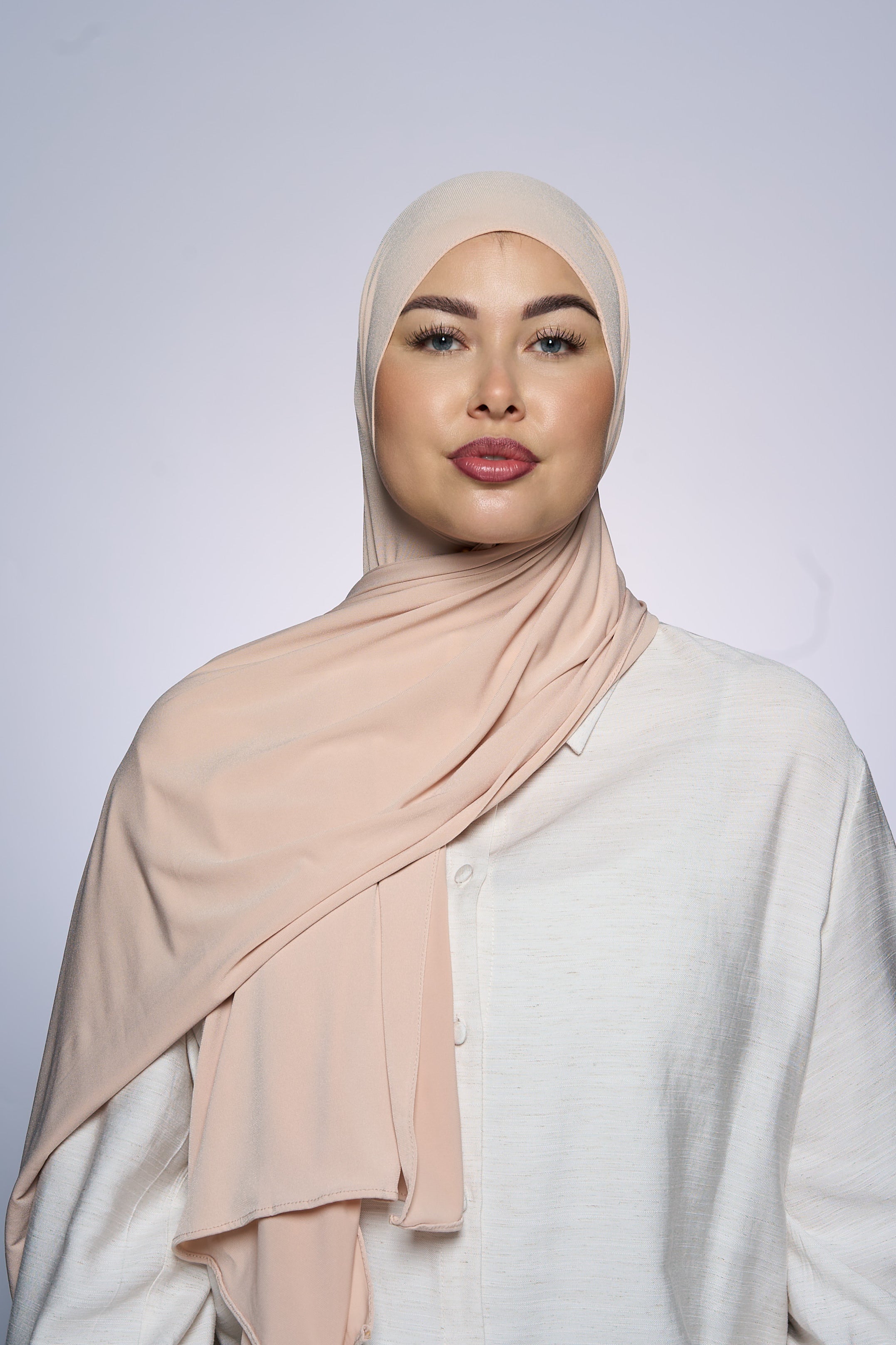 Premium Jersey Hijab Fin - Light Nany