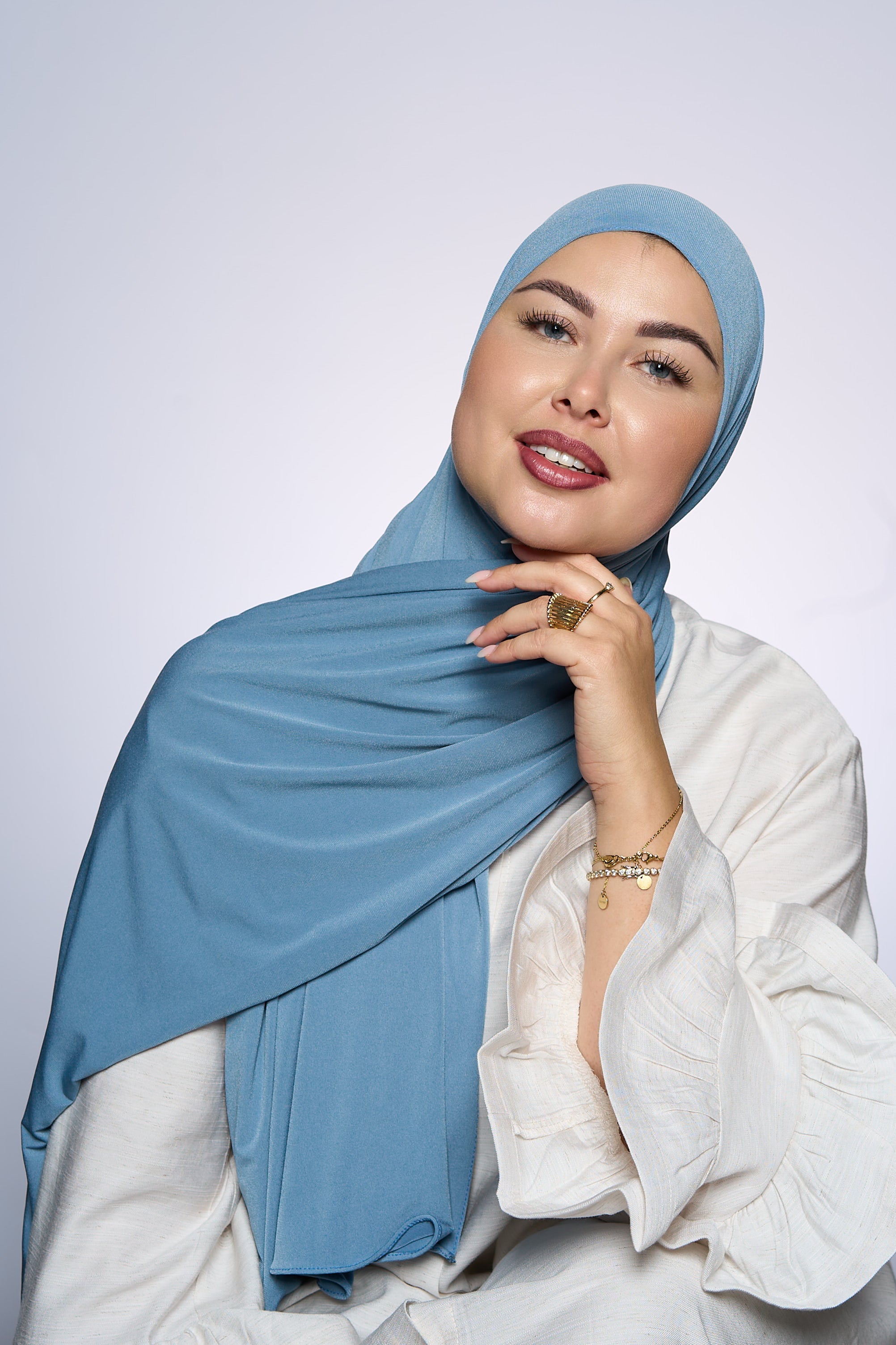 Premium Jersey Hijab Fin - Gray