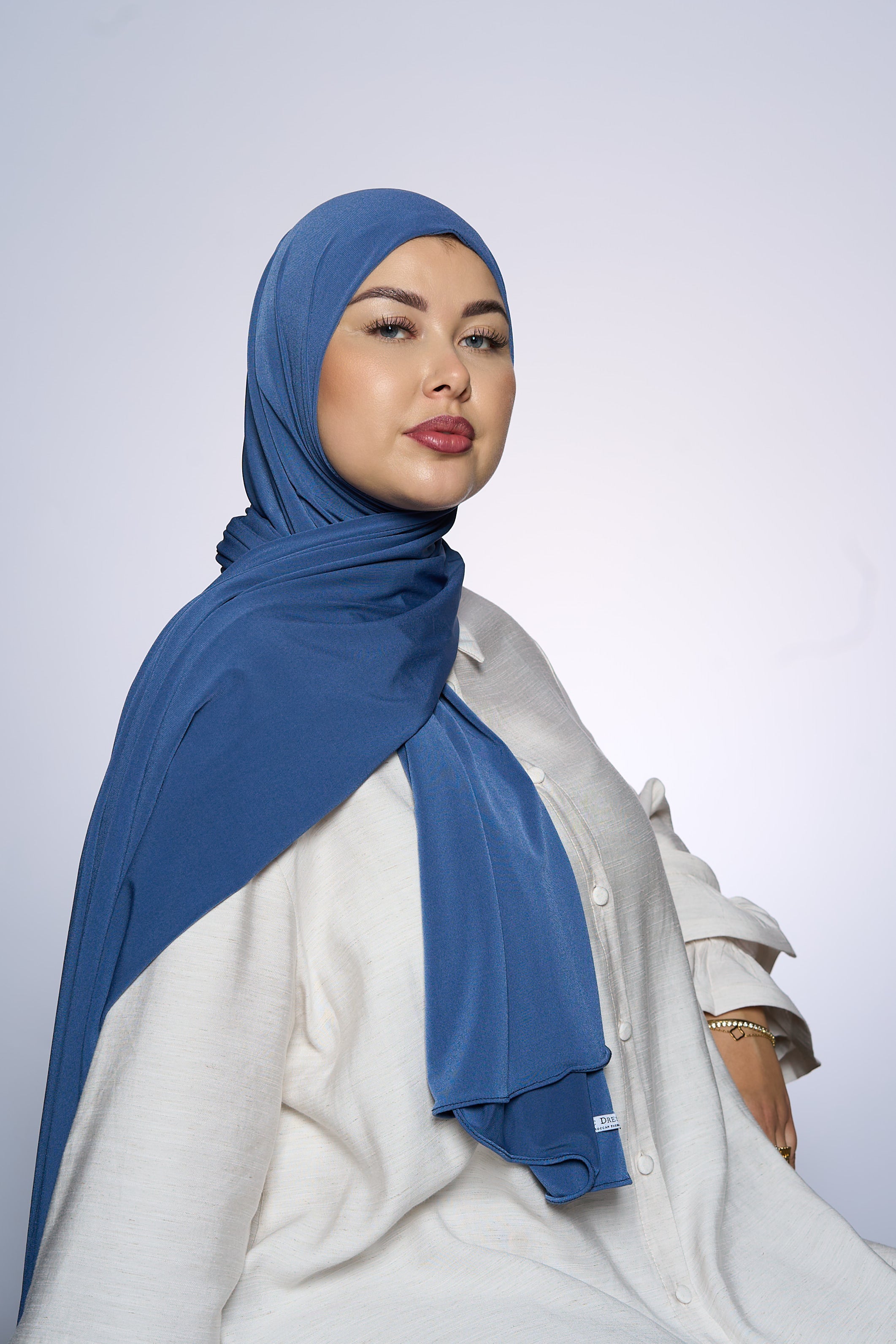 Premium Jersey Hijab Fin - Dark Olive Gray