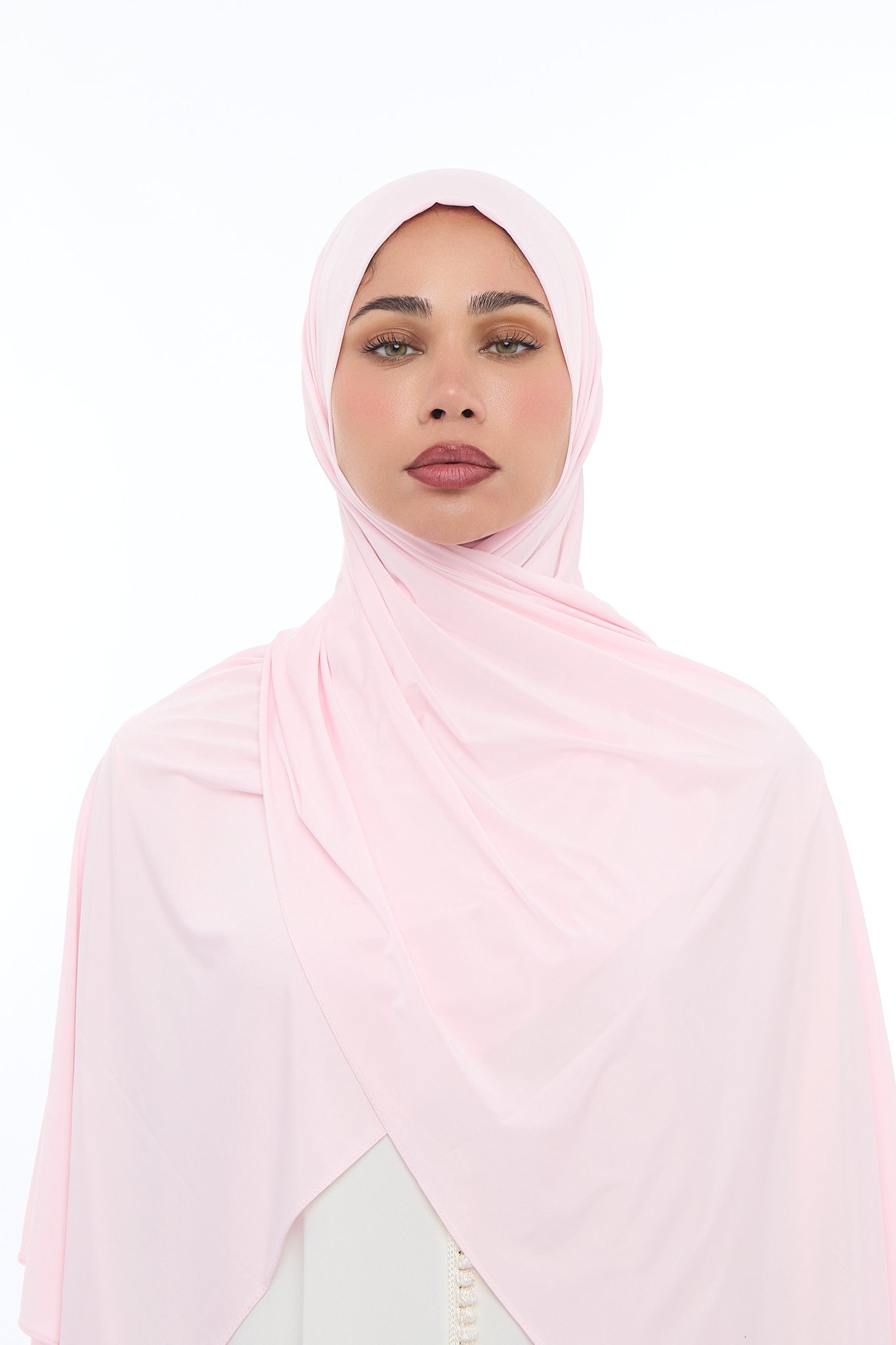 Liquid Jersey Hijab Min - Baby Pink