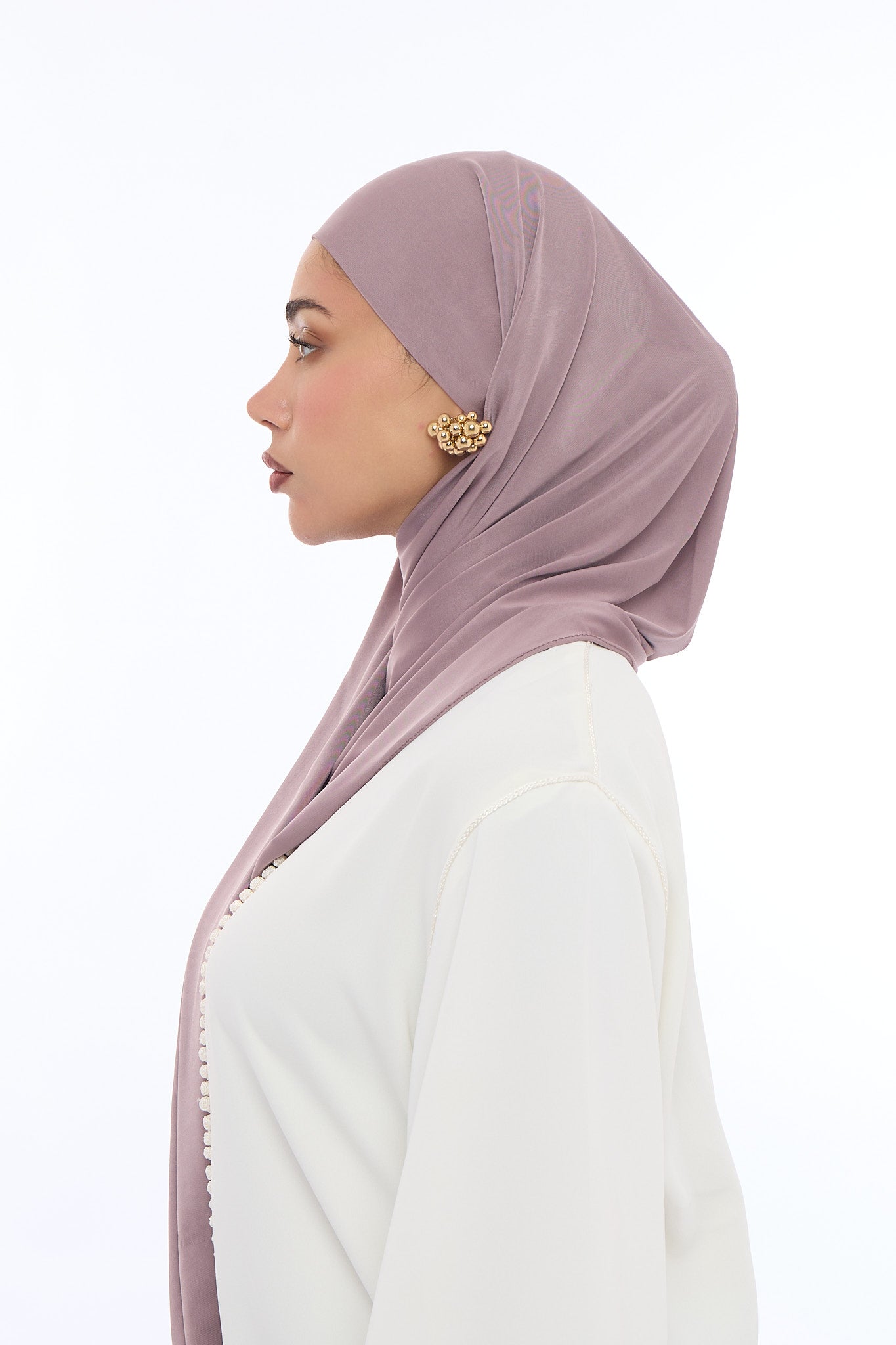 Liquid Jersey Hijab Min - Dusty Plum