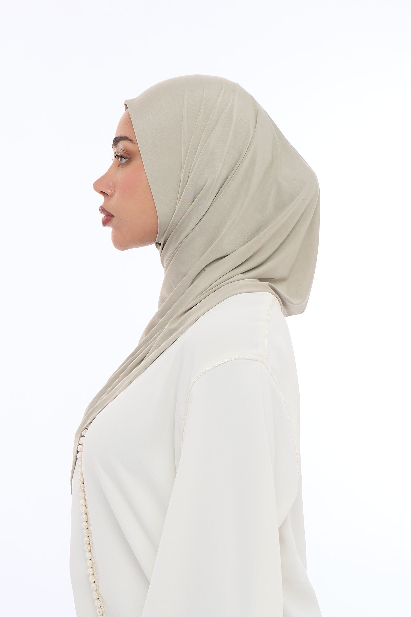 Liquid Jersey Hijab Min - Soft Khaki