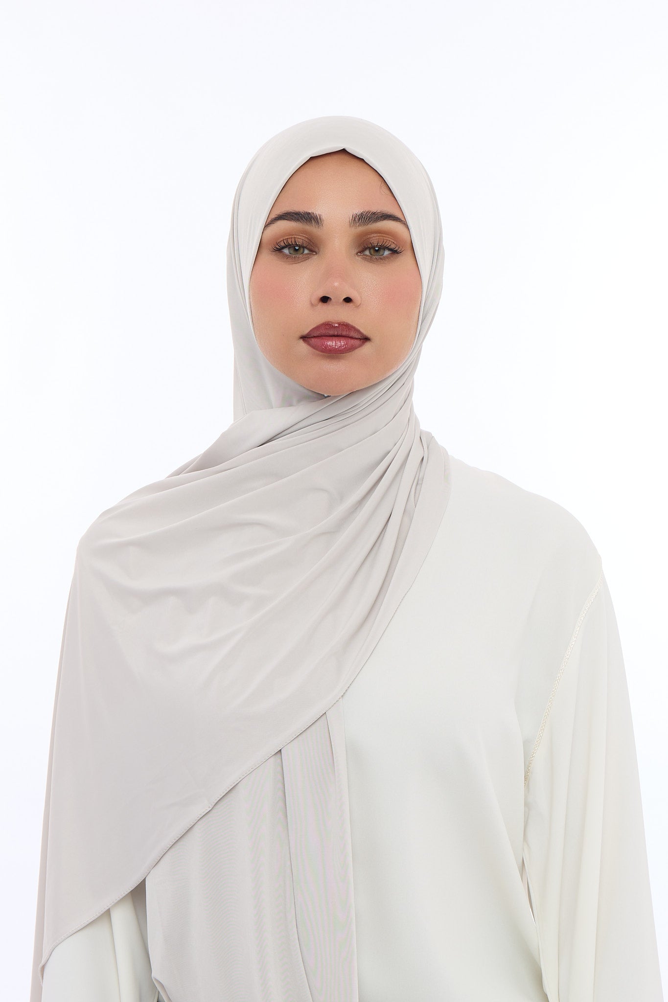 Liquid Jersey Hijab Min - Stone Beige