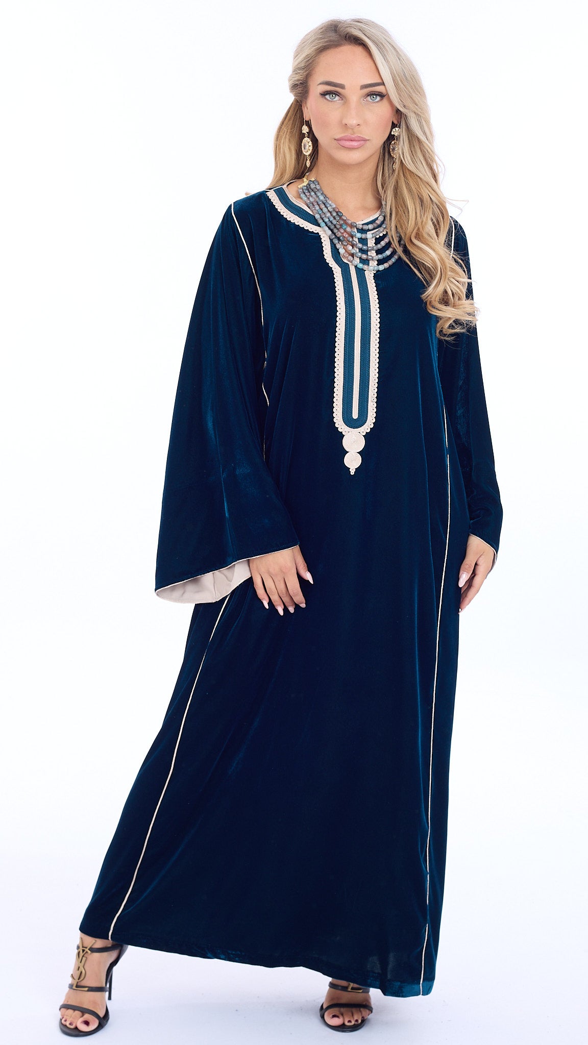 Caftan Sherin Blue Petrol