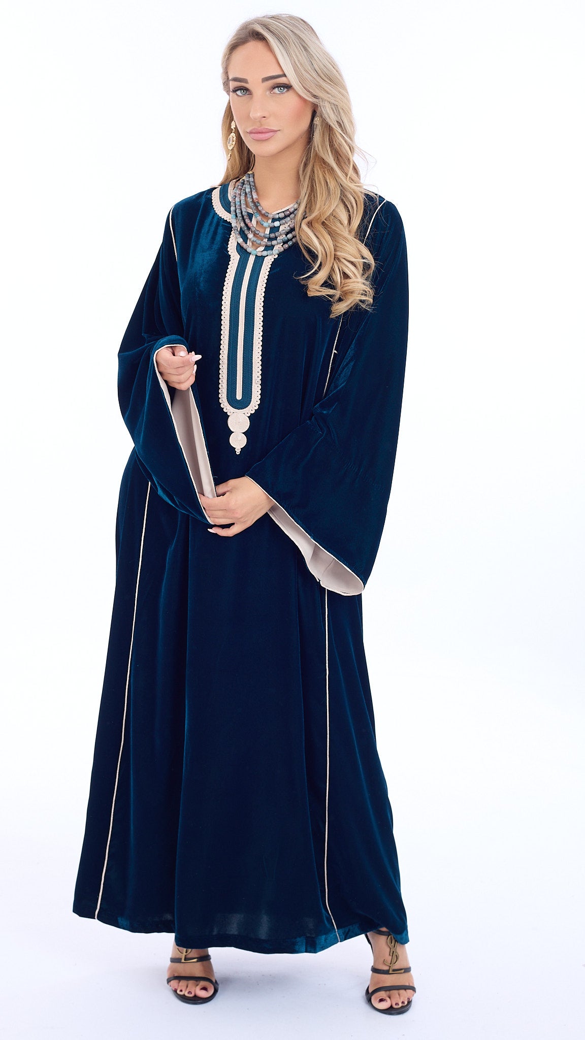 Caftan Sherin Blue Petrol