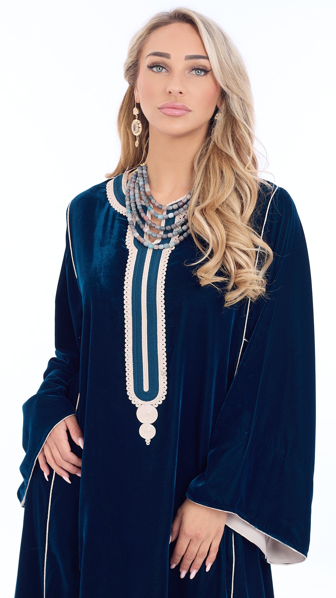 Caftan Sherin Blue Petrol