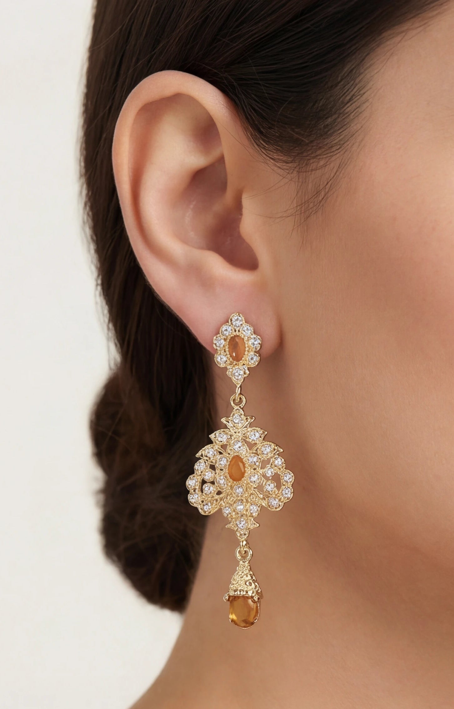 Brown Jiwon Earrings