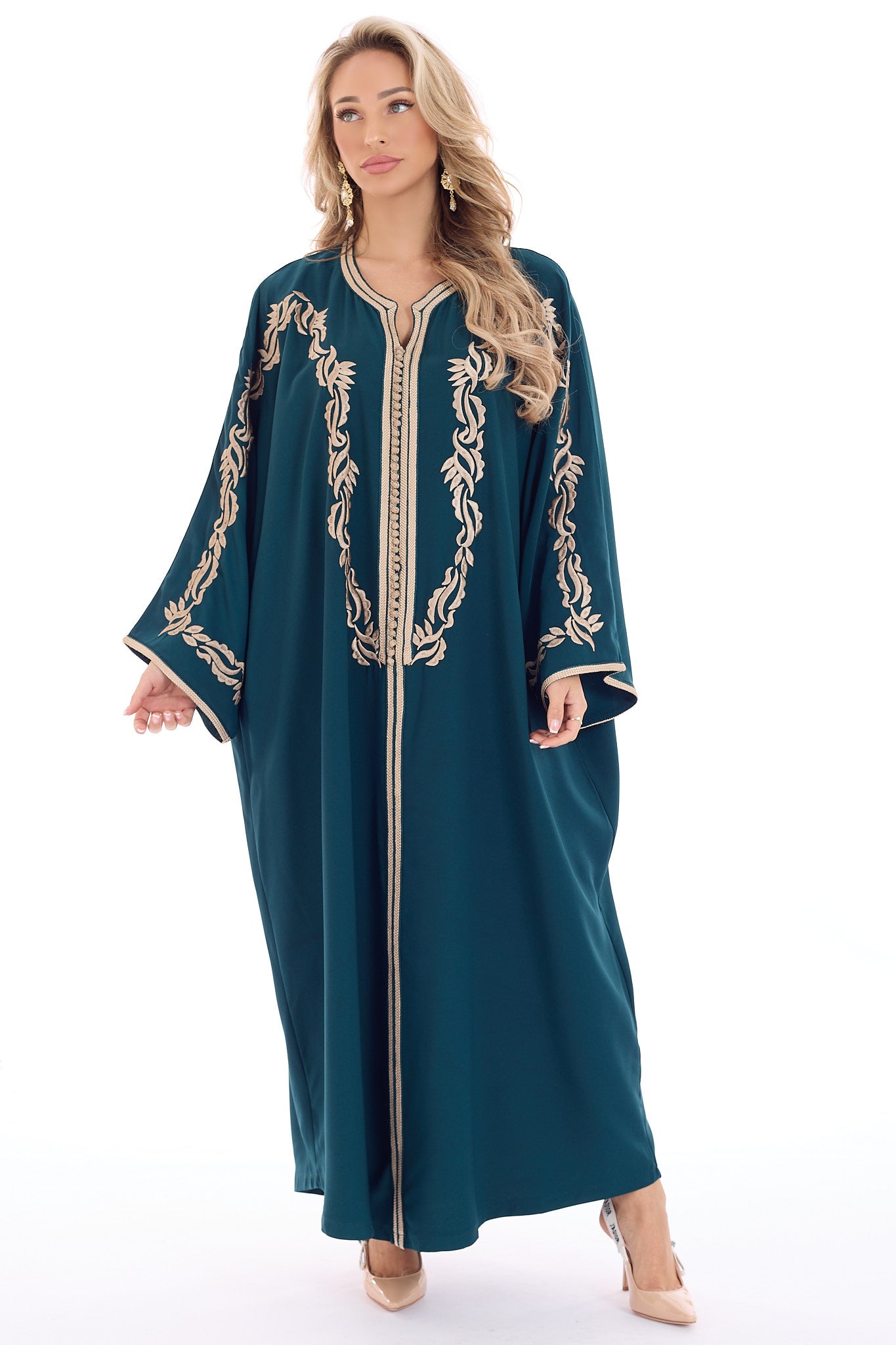 Caftan Bouchra Blue Petrol