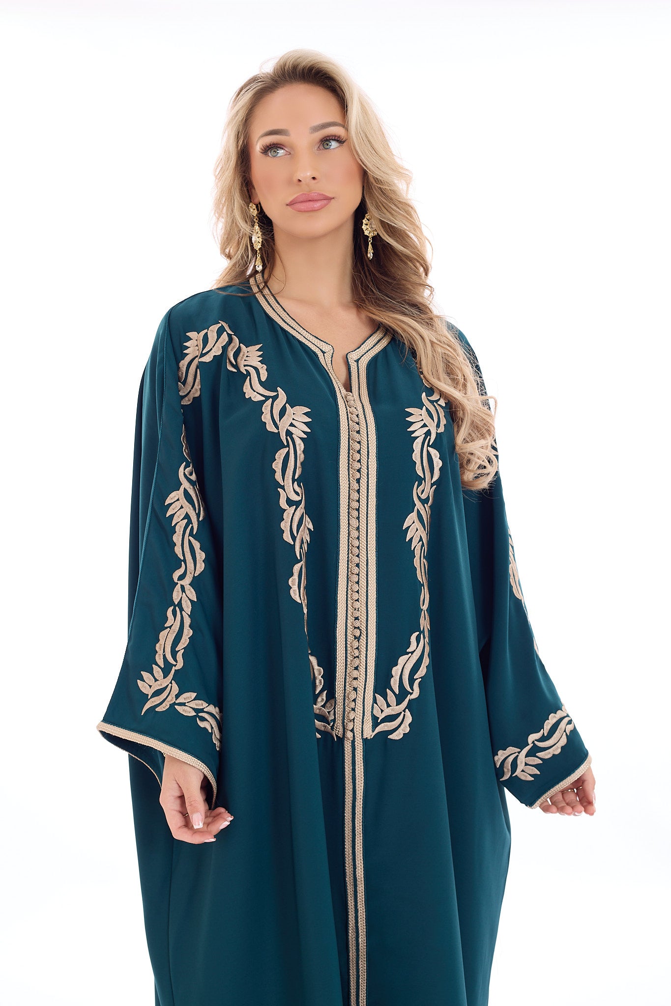 Caftan Bouchra Blue Petrol