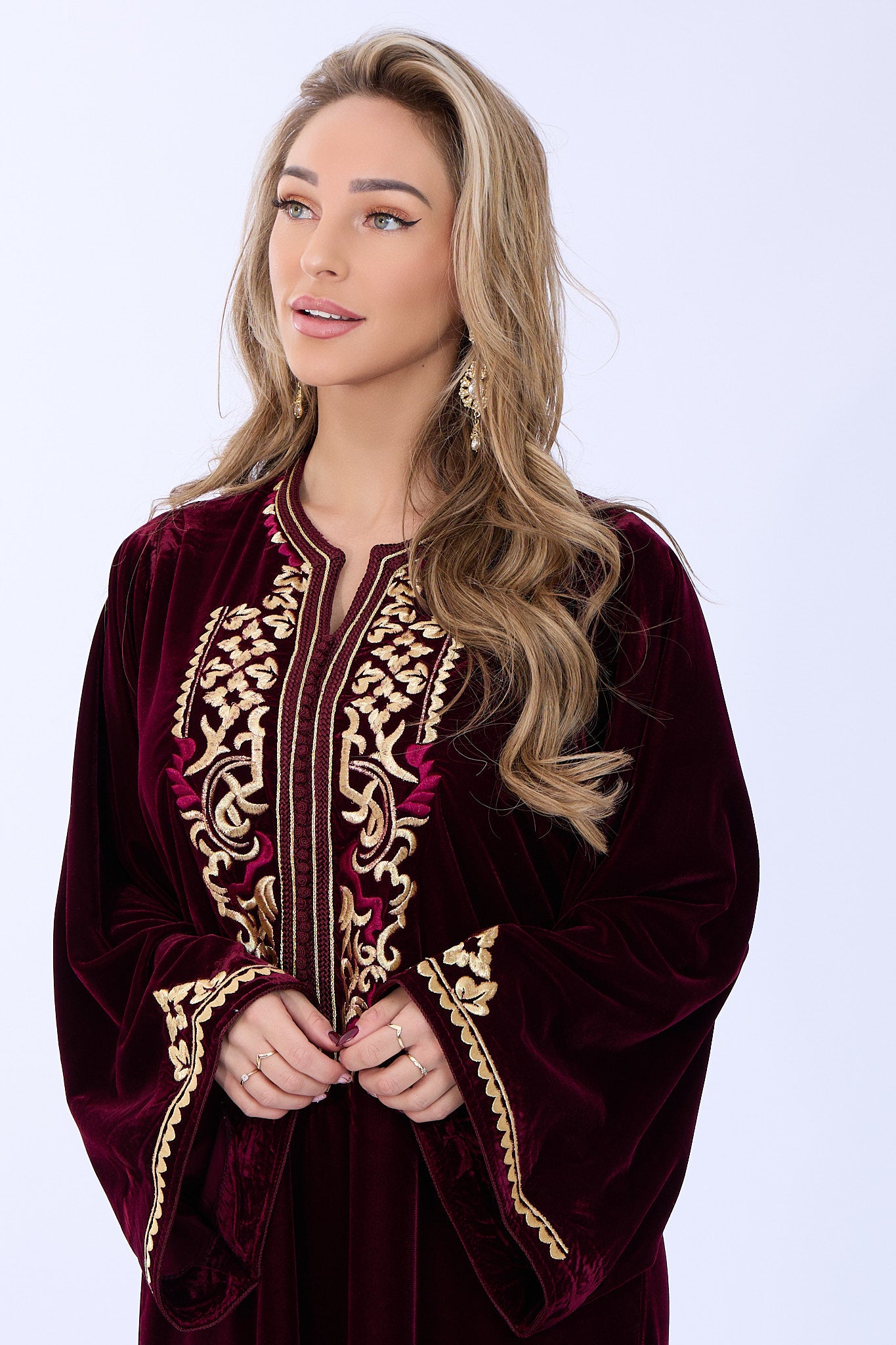 Caftan Bisan Bordeaux