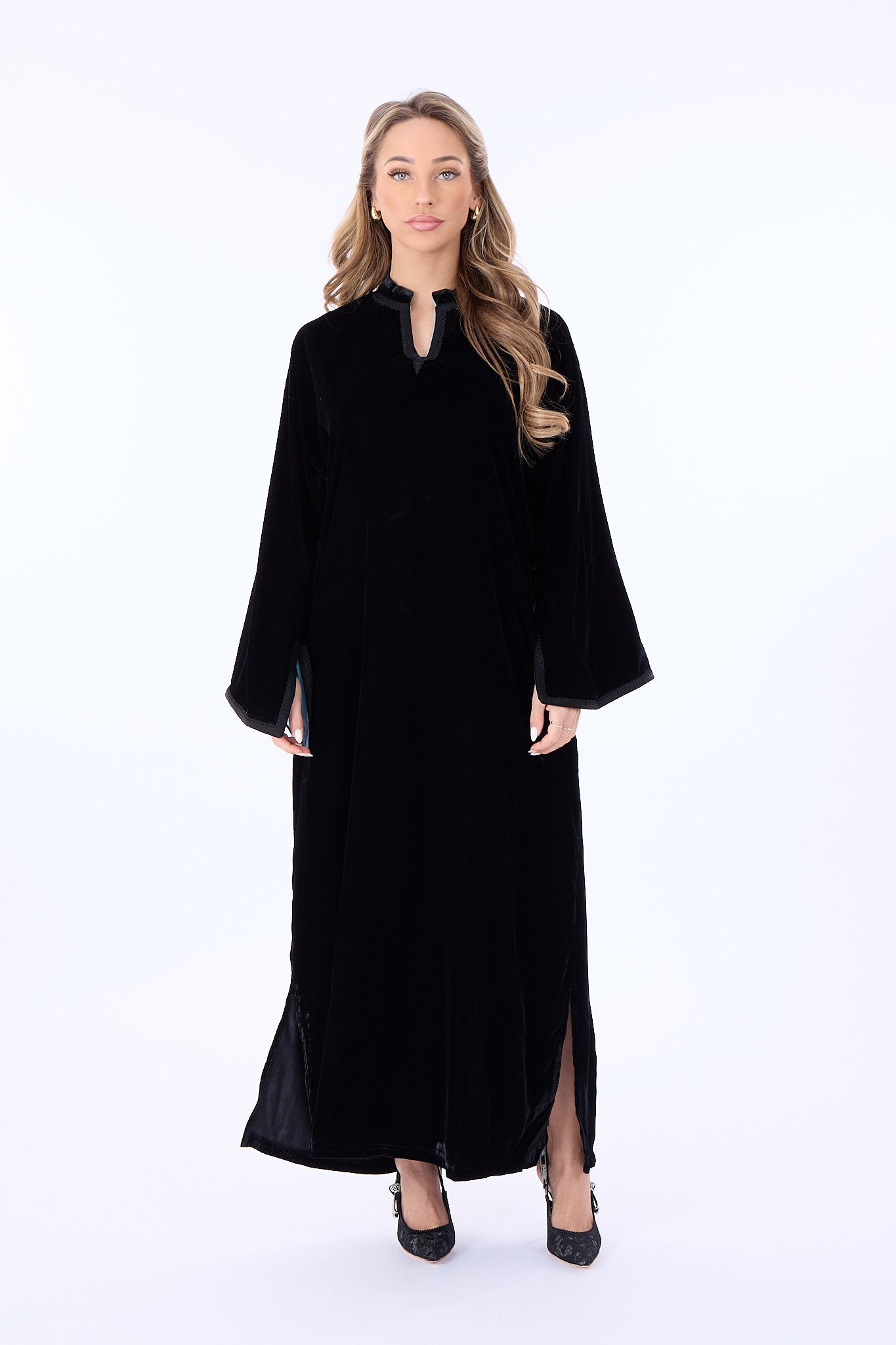 Caftan Mayar Black-Blue