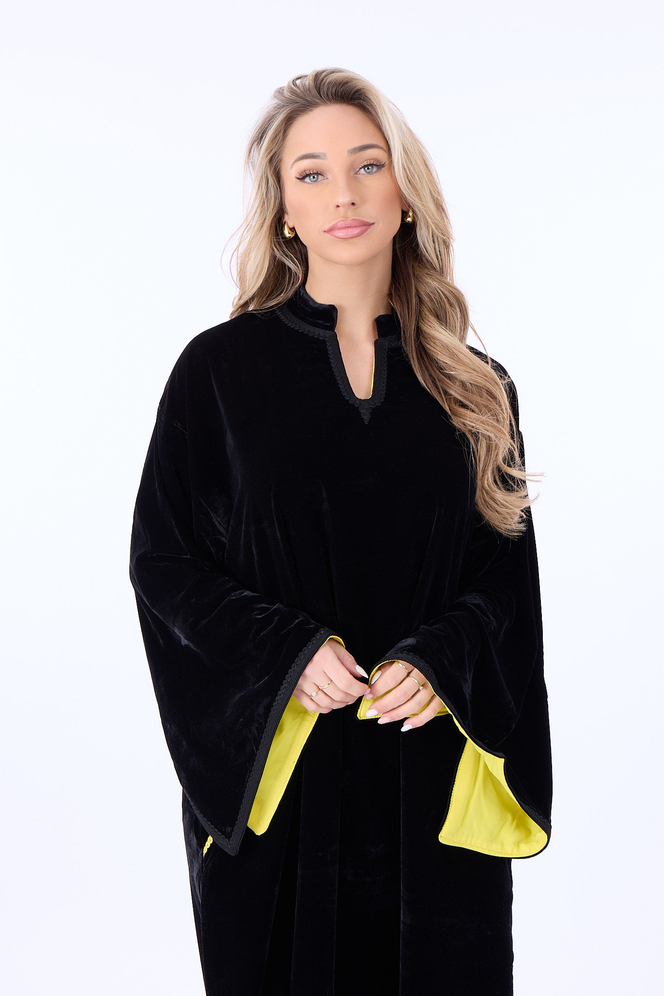 Caftan Mayar Black-Yellow