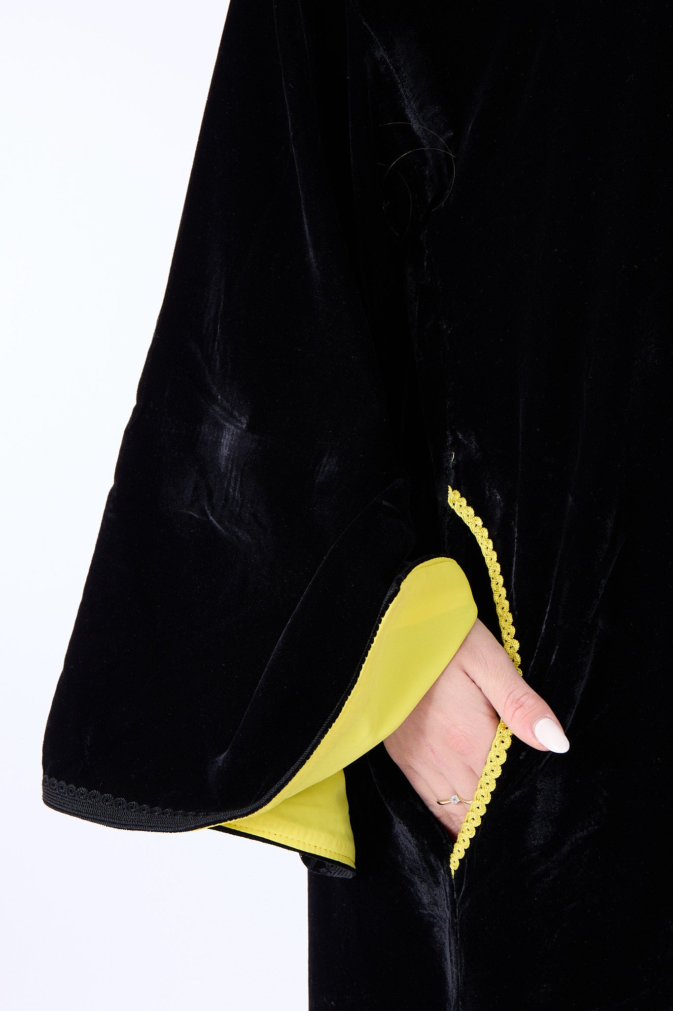 Caftan Mayar Black-Yellow