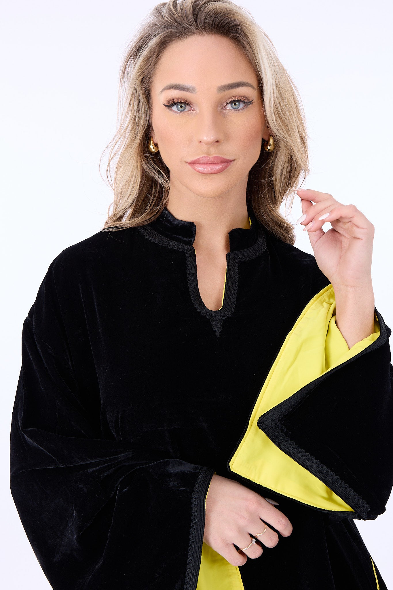 Caftan Mayar Black-Yellow