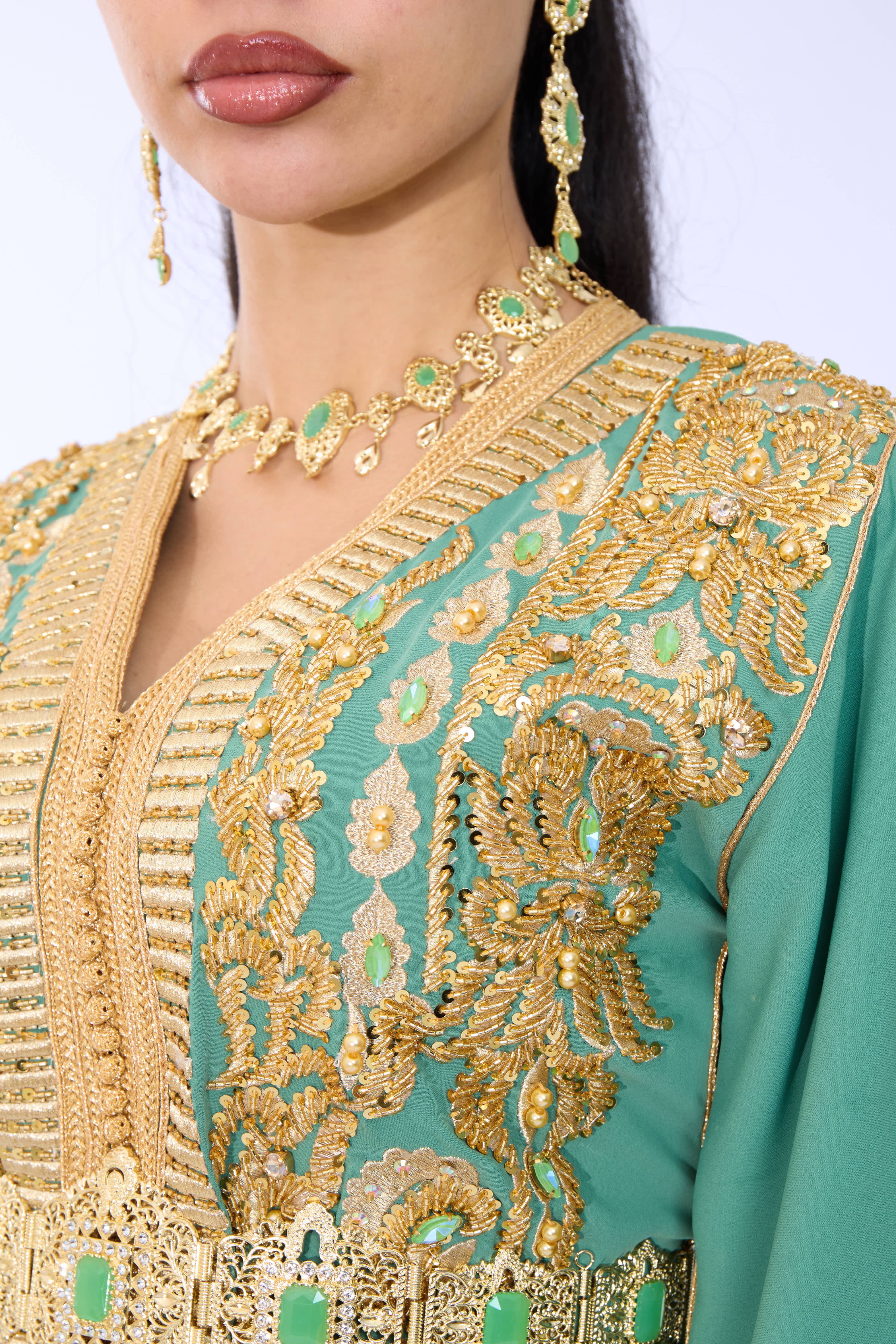 Caftan Diyana Darkseagreen