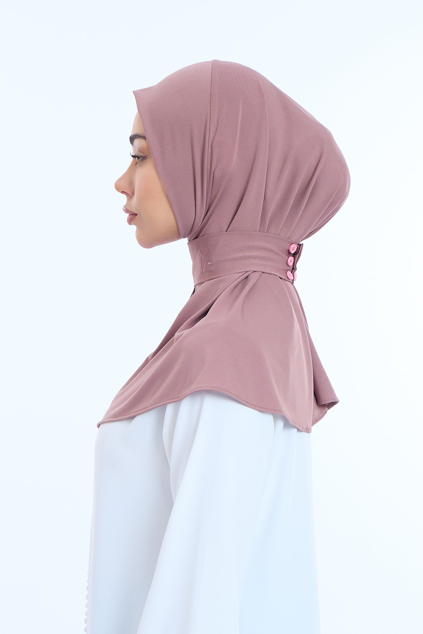 Instant Hijab Premium II Plum Brown