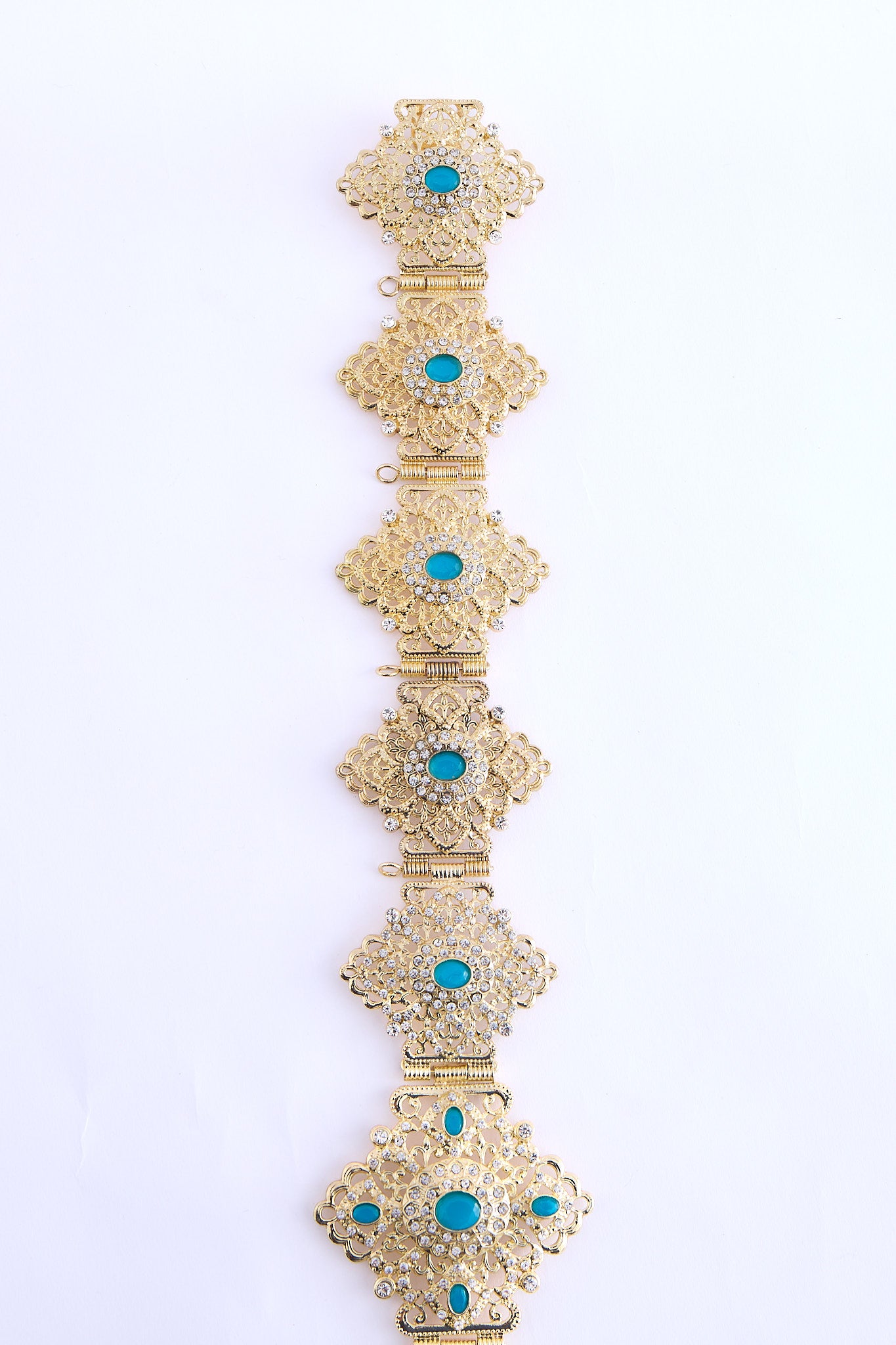 Shin Gold/Aquablue Belt