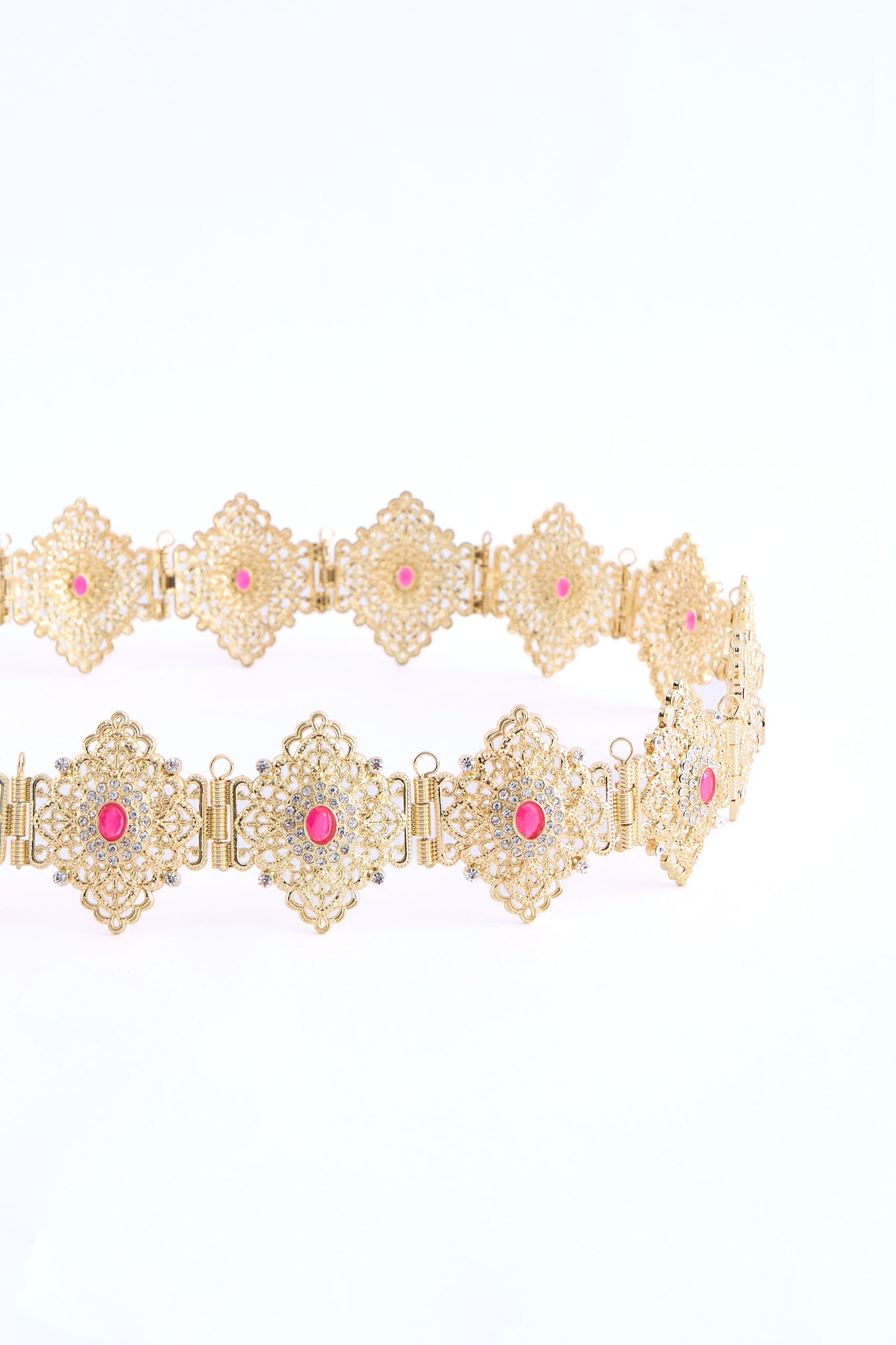 Shin Gold/Fuchsia Belt