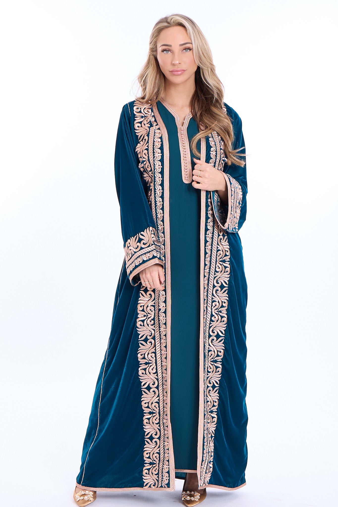 Kimono Munira Blue Petrol