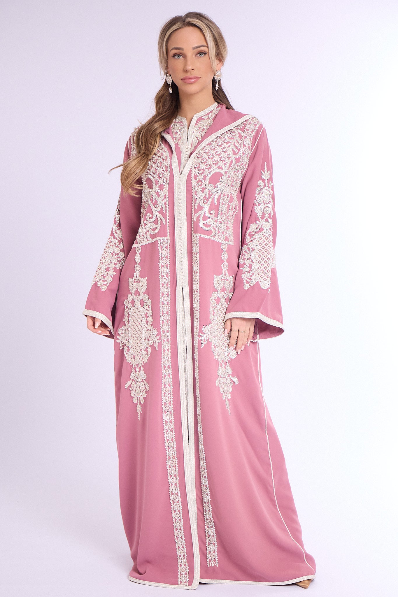Exclusive Jalaba Soha Paleviolet Pink