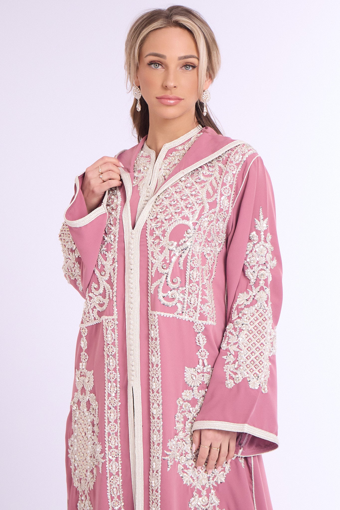Exclusive Jalaba Soha Paleviolet Pink