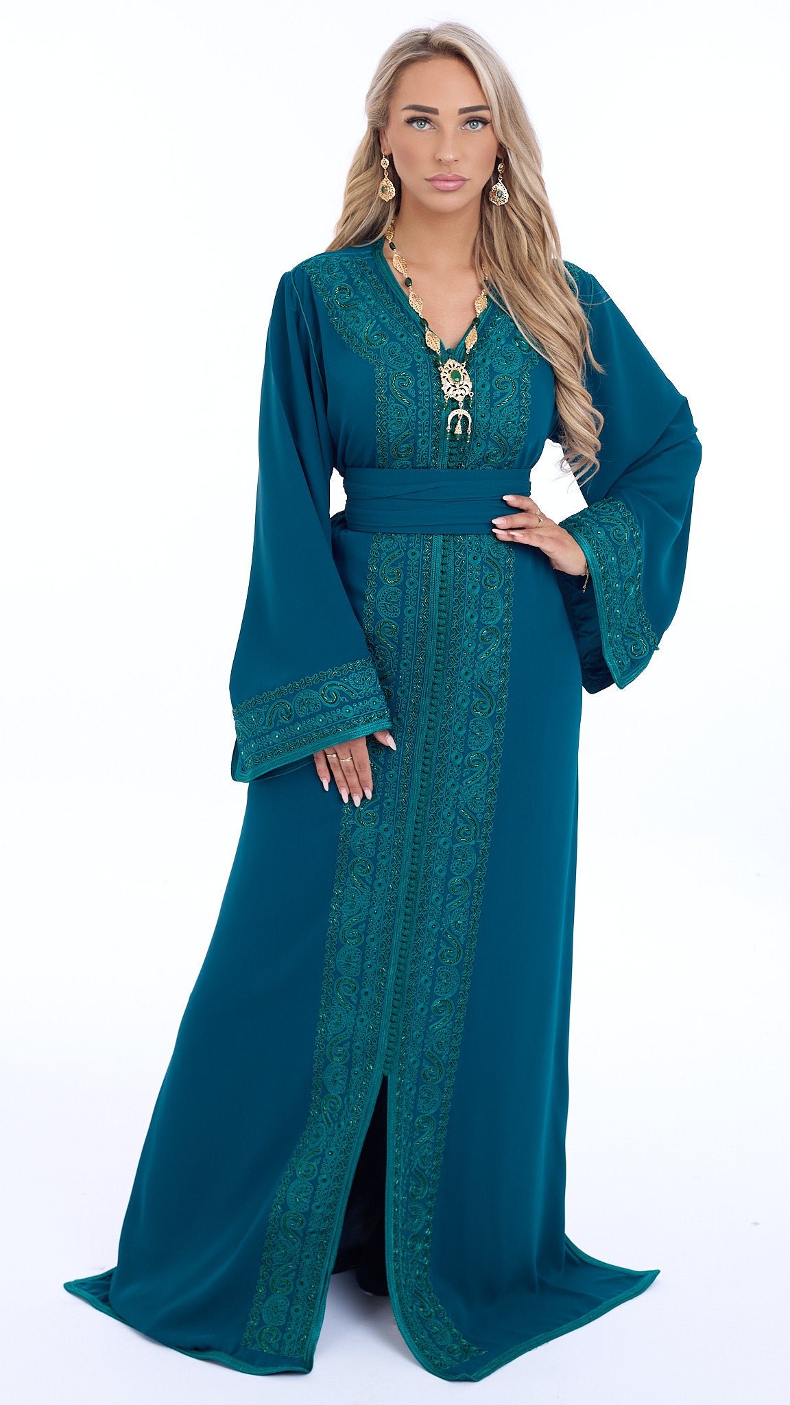 Caftan Dounia Blue Petrol