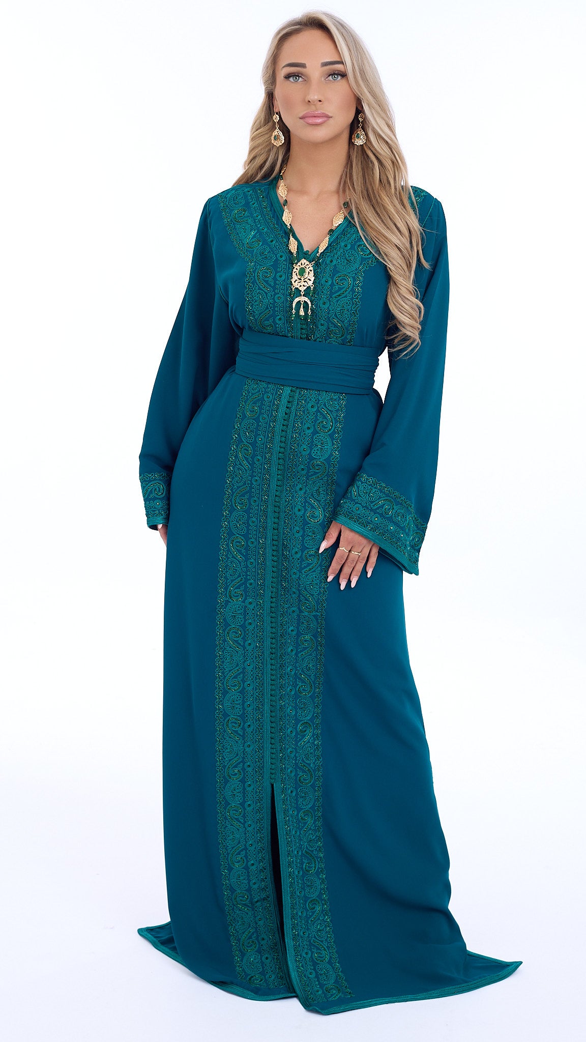 Caftan Dounia Blue Petrol