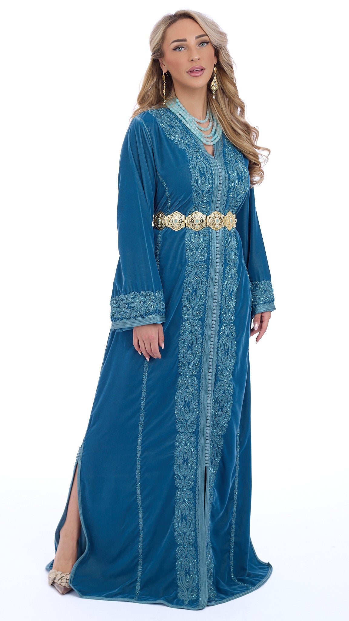 Caftan Dalia Blue Petrol