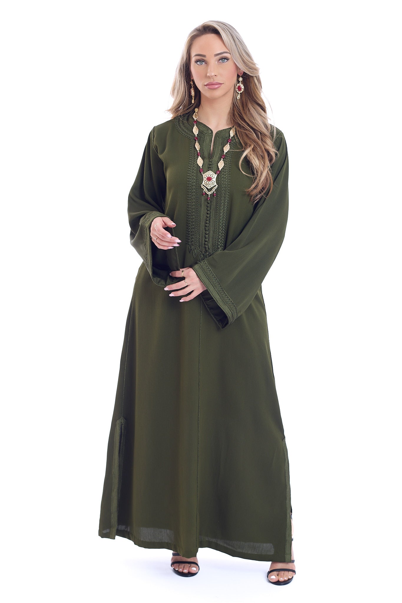 Caftan Sophie Olivegreen