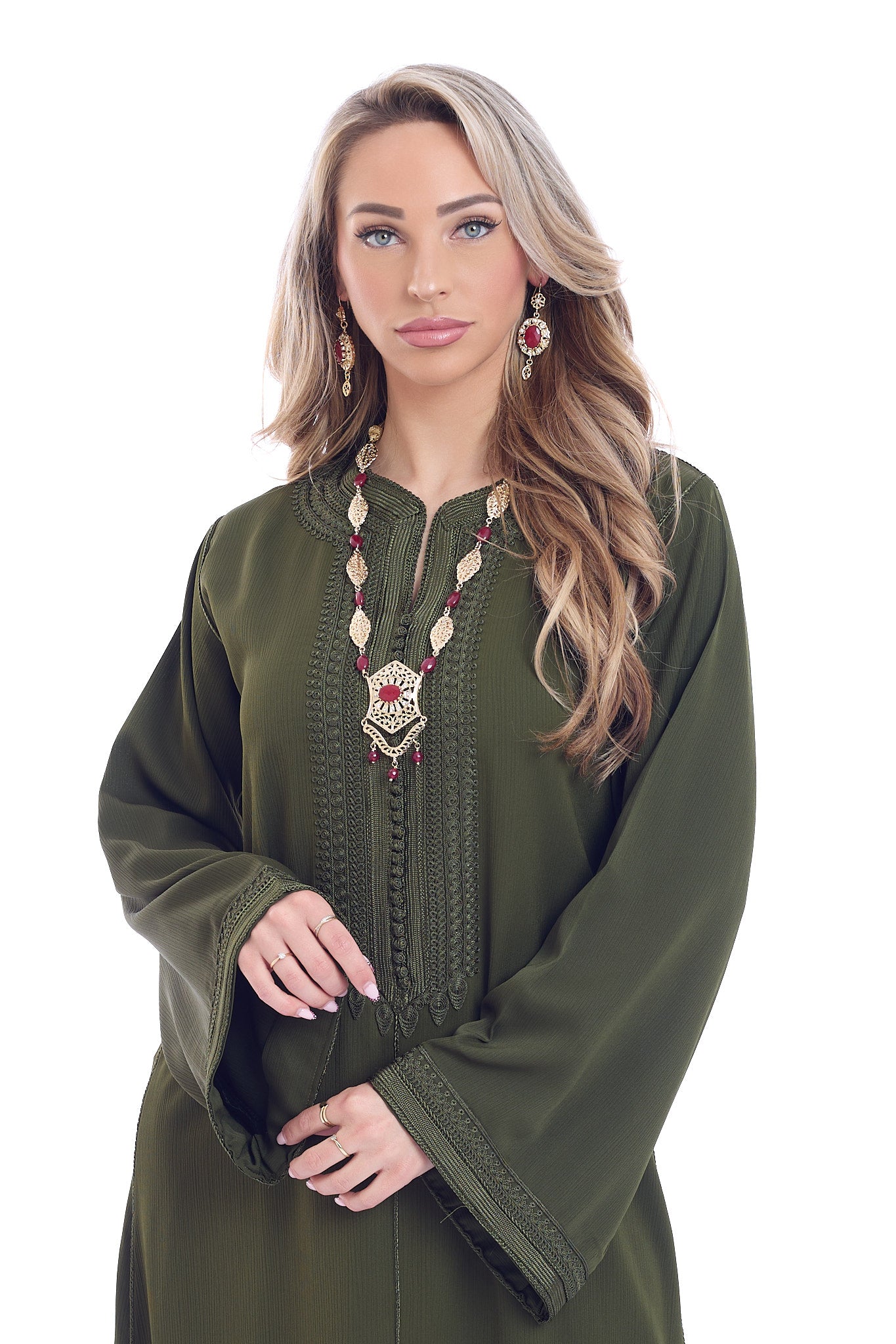 Caftan Sophie Olivegreen