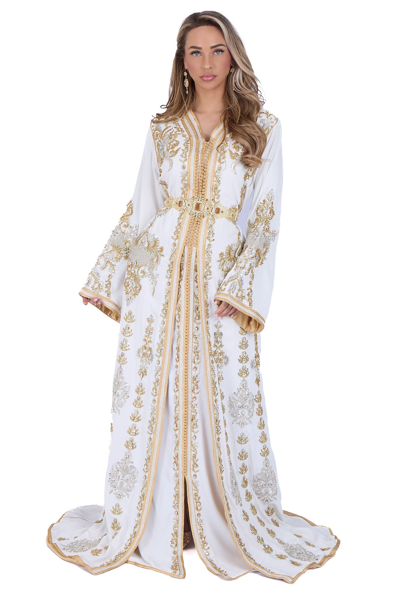 Caftan Nour White/SIlver
