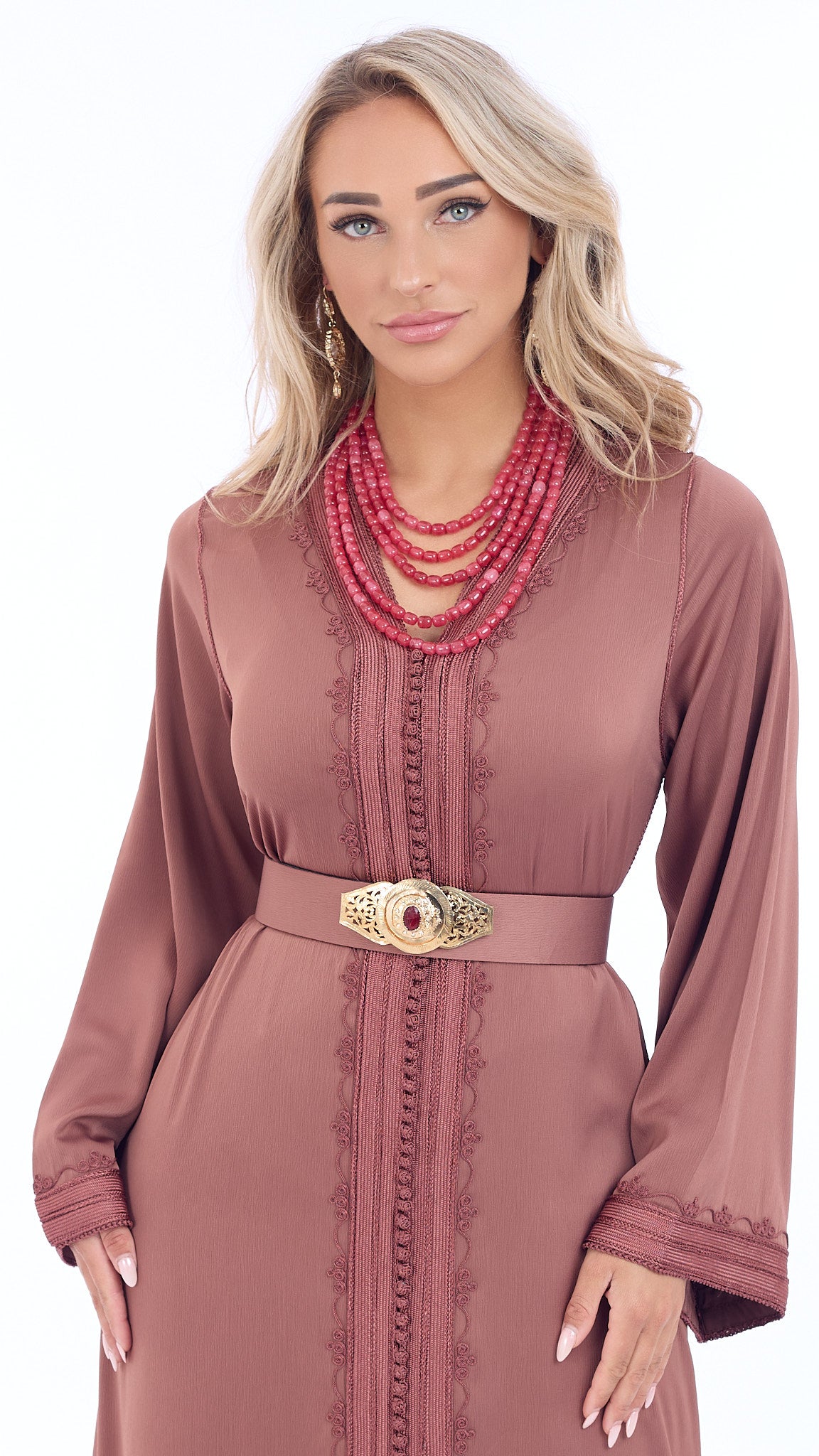 Caftan Riham Candy Pink