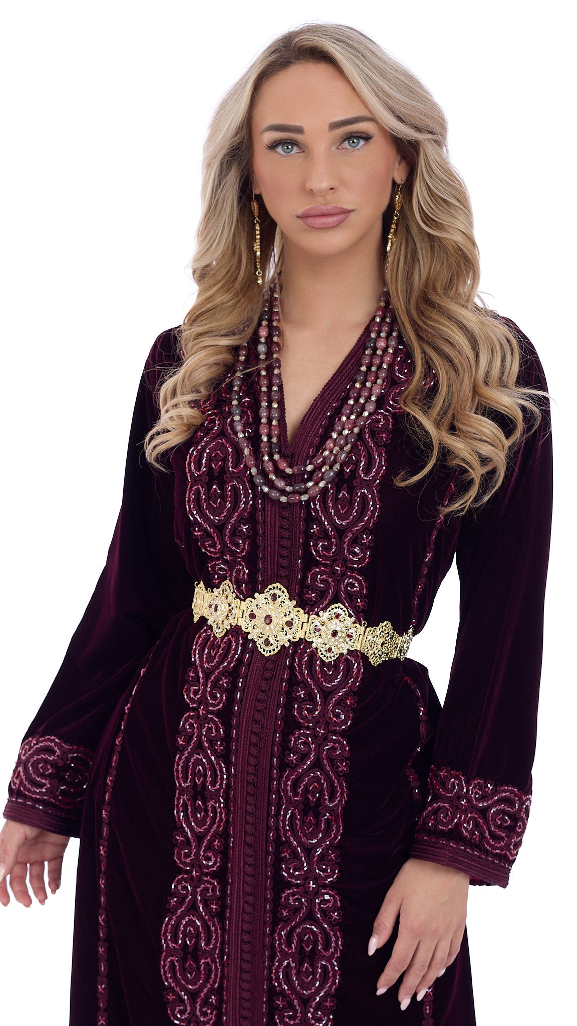 Caftan Dalia Pomegrante
