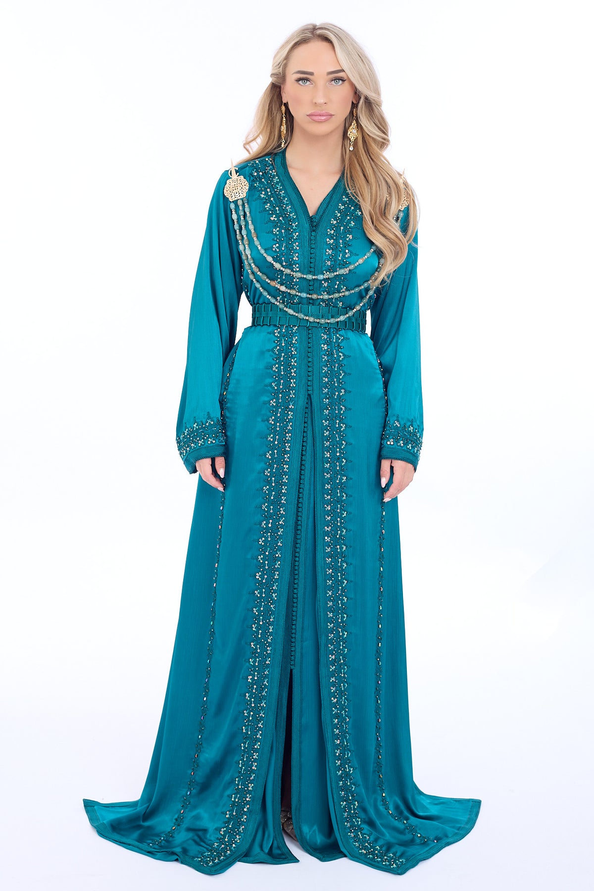 Caftan Juweiriah Blue Petrol