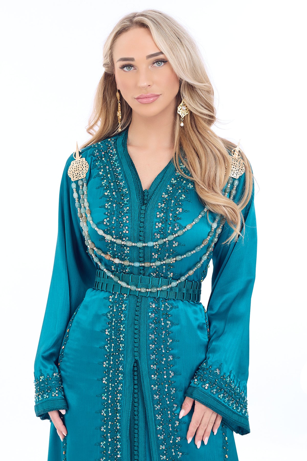Caftan Juweiriah Blue Petrol