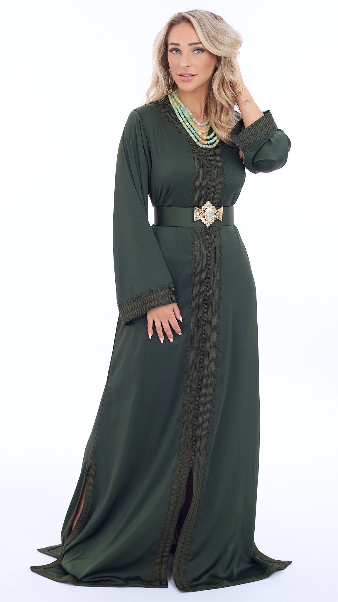 Caftan Riham Sage Green