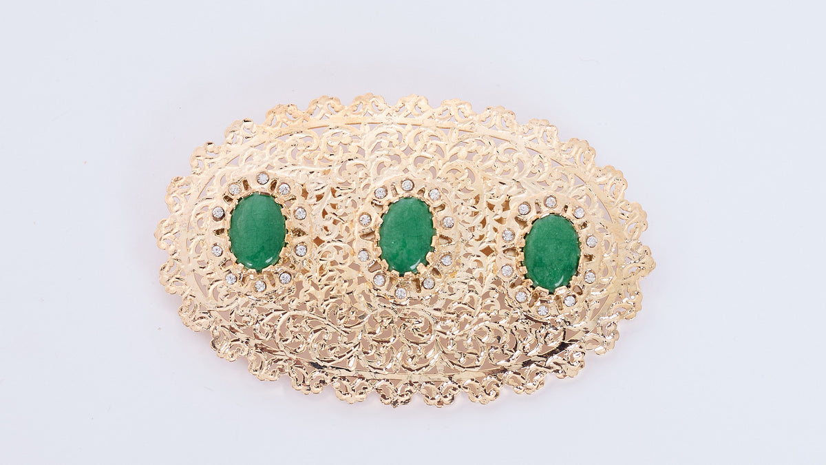 Belt Broch Lian Gold/Darkgreen