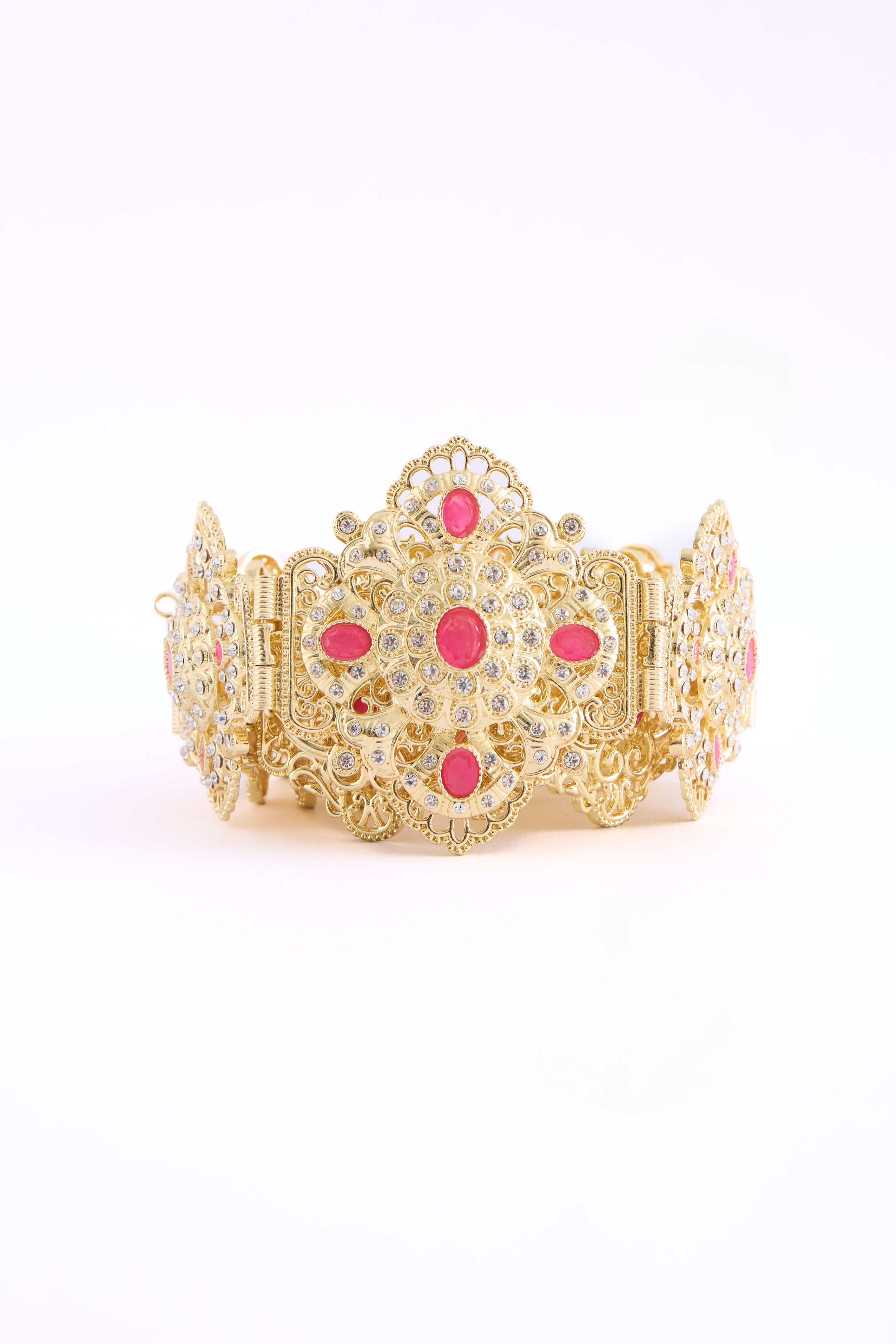 Yon Gold/Fuchsia Belt