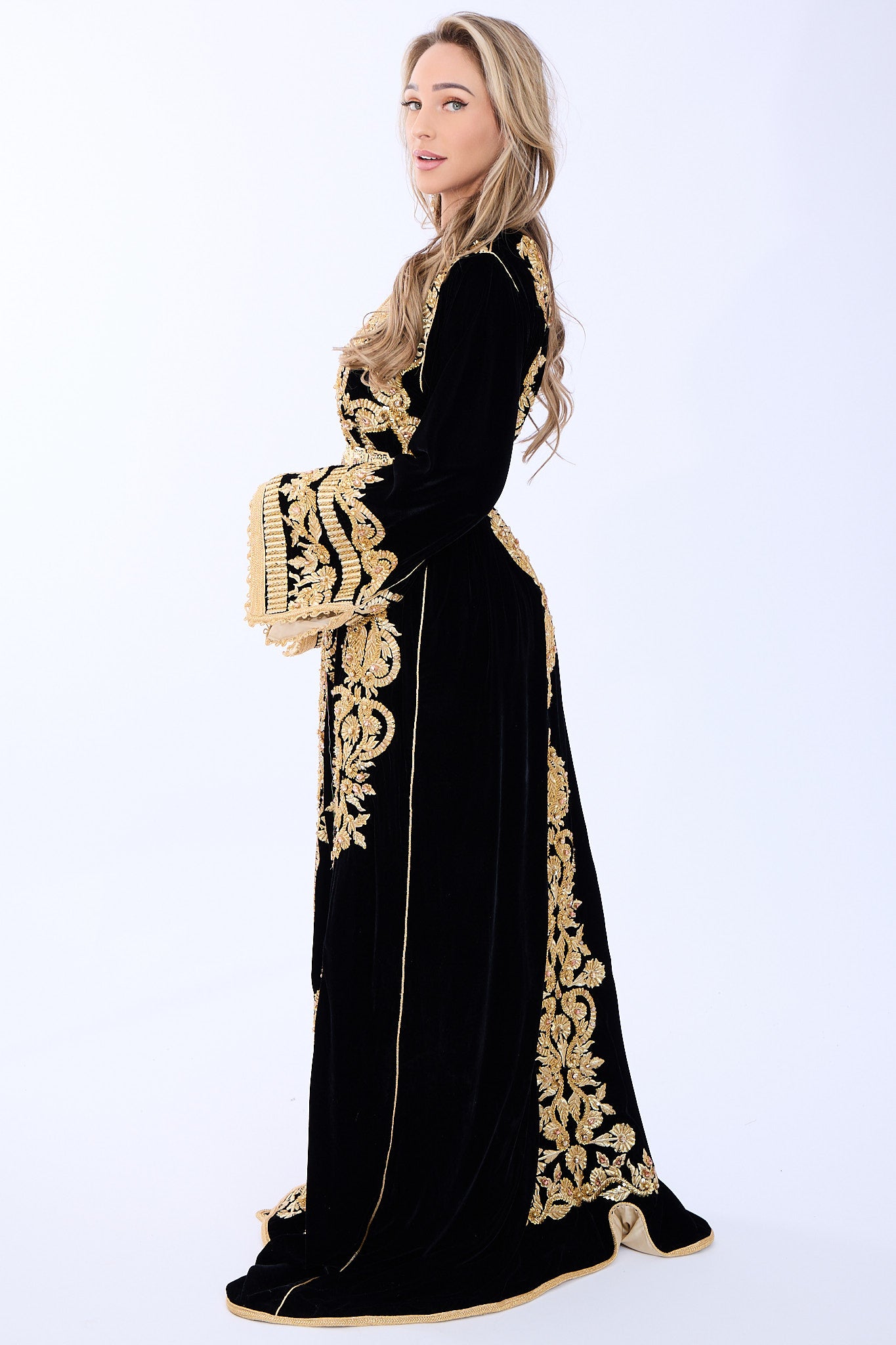 Exclusieve Caftan Haya Black