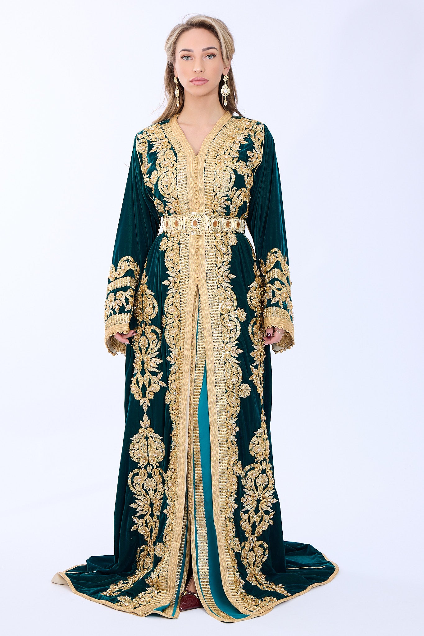 Exclusieve Caftan Haya Teal
